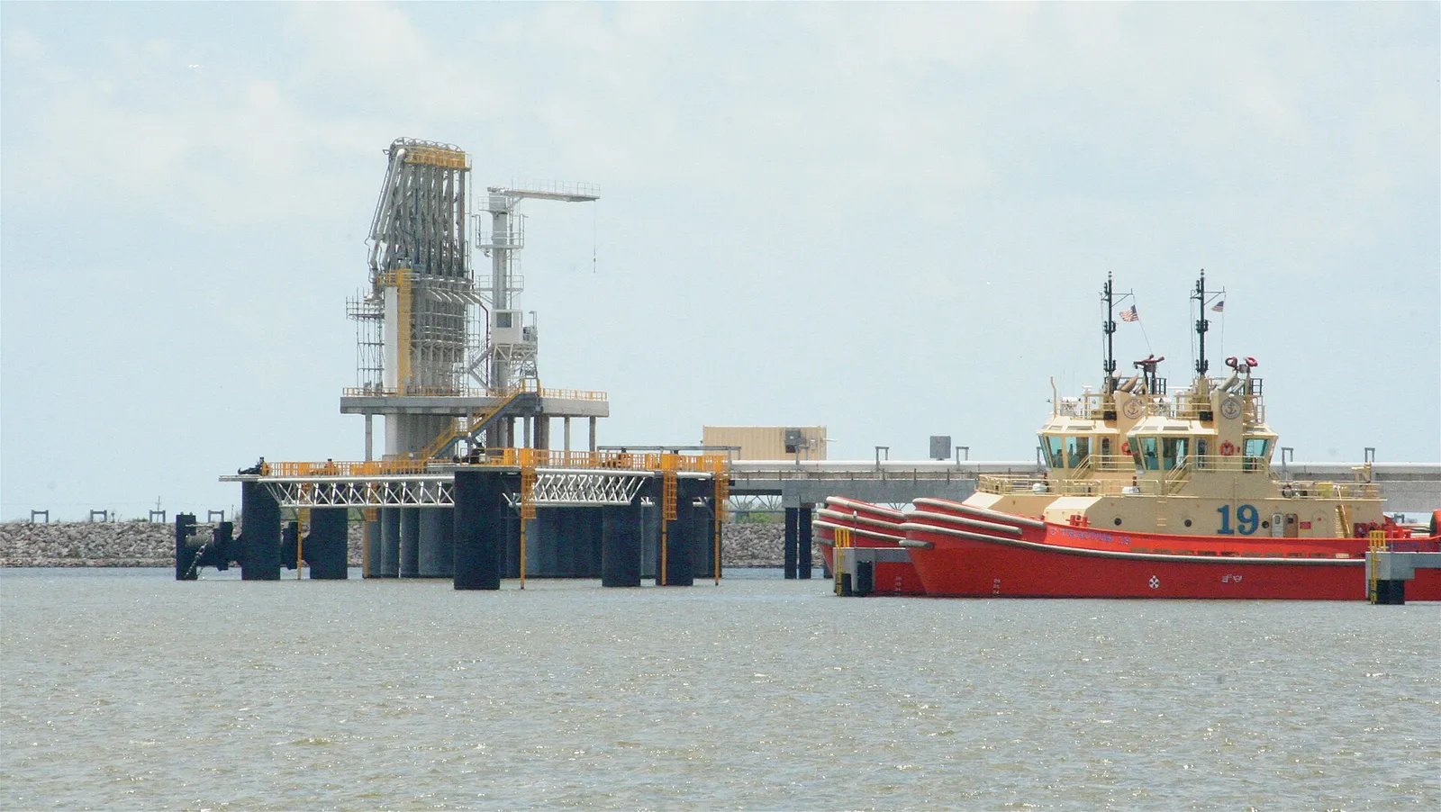 An LNG export terminal on the Gulf Coast