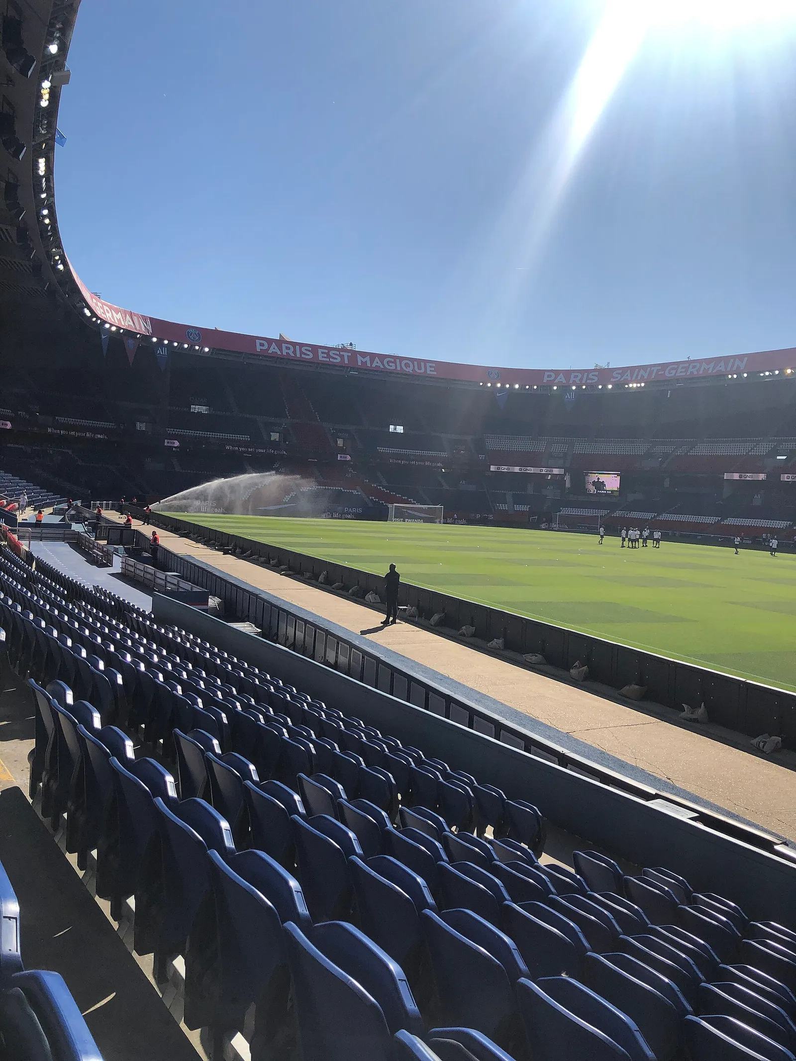 Paris Saint-Germain playing at the Parc des Princes