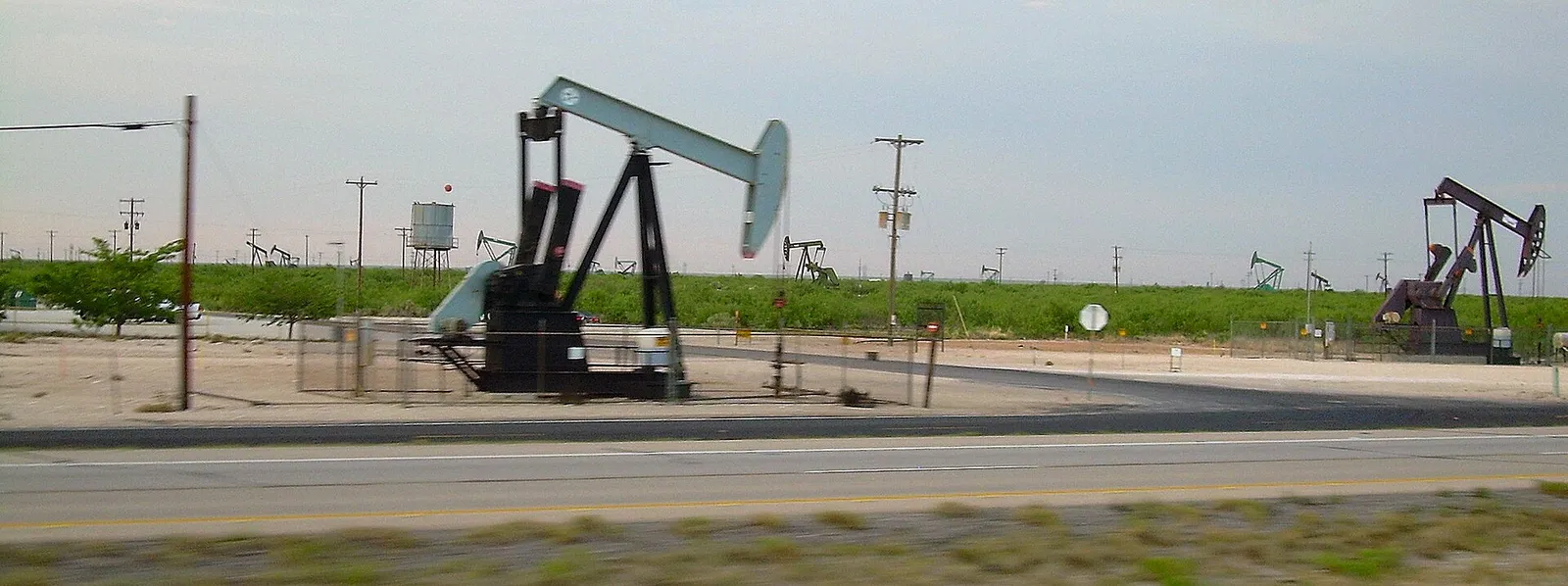 Oil pumpjacks in West Texas