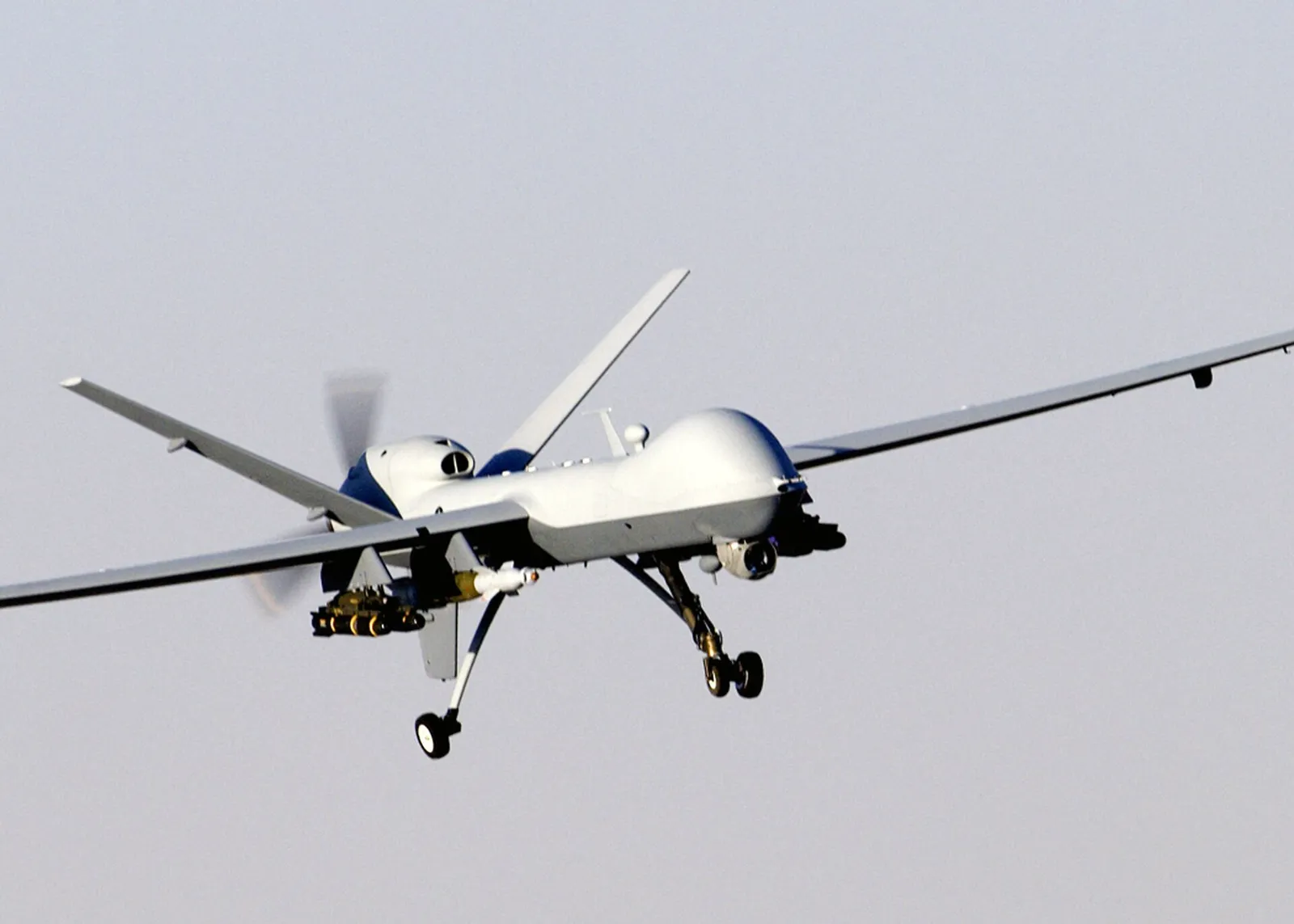 A military drone in flight
