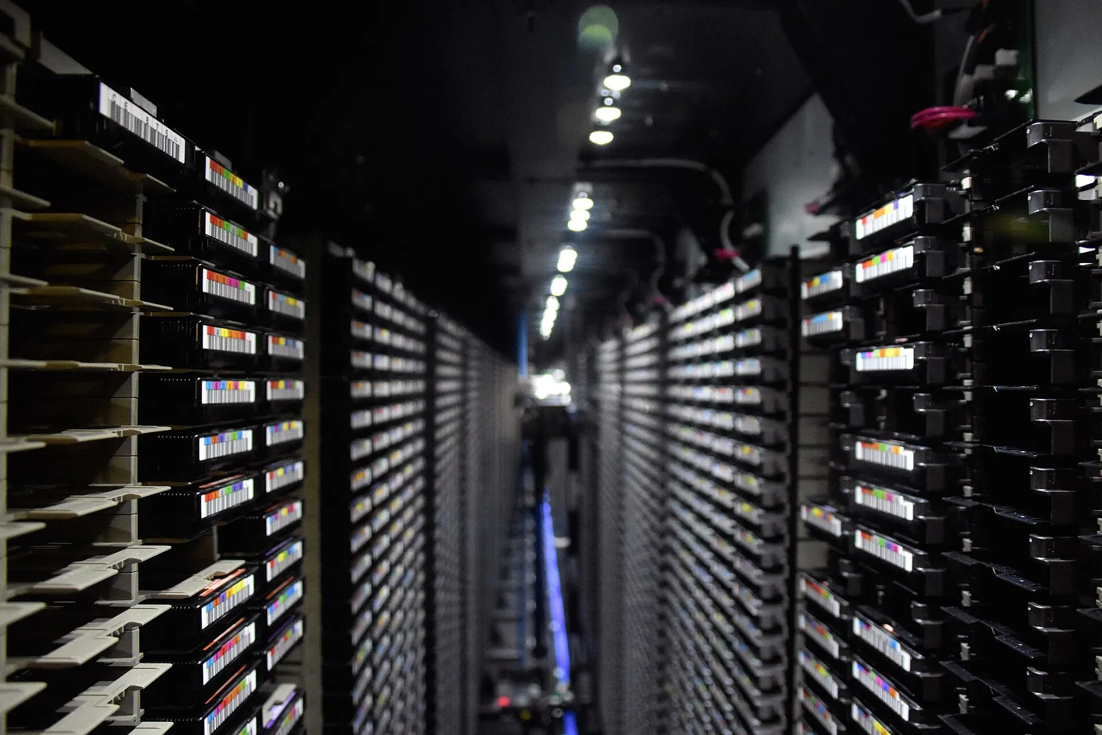 Rows of servers in a computer center