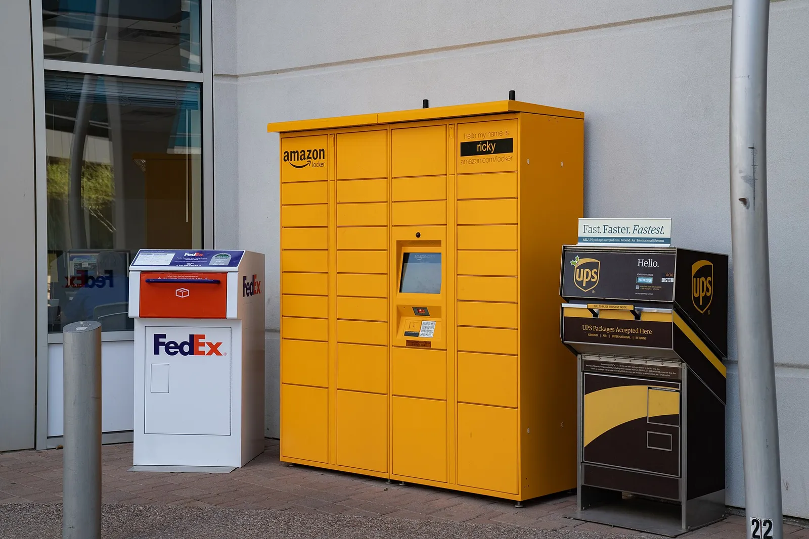 An Amazon delivery locker