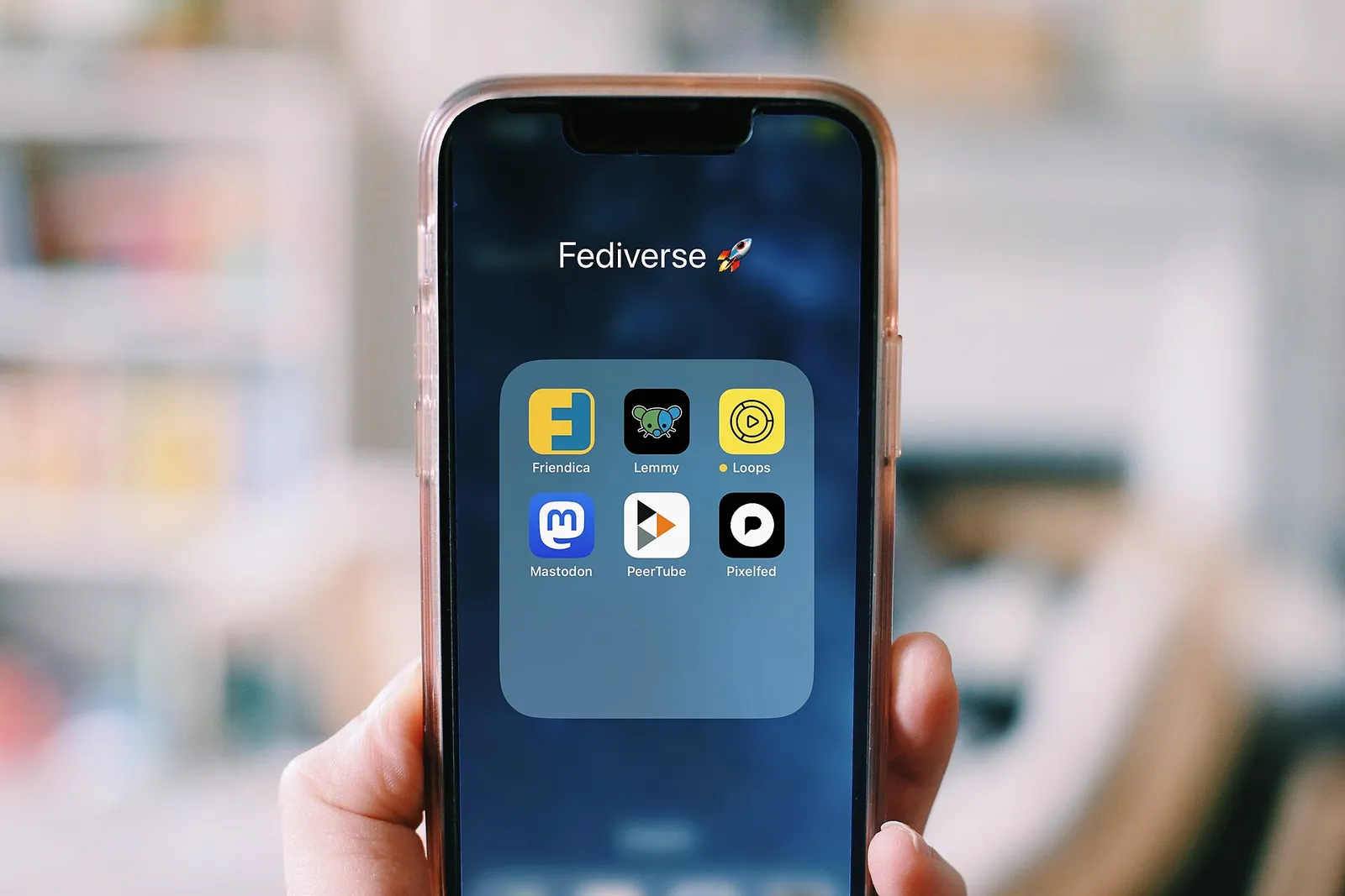 A smartphone showing app icons