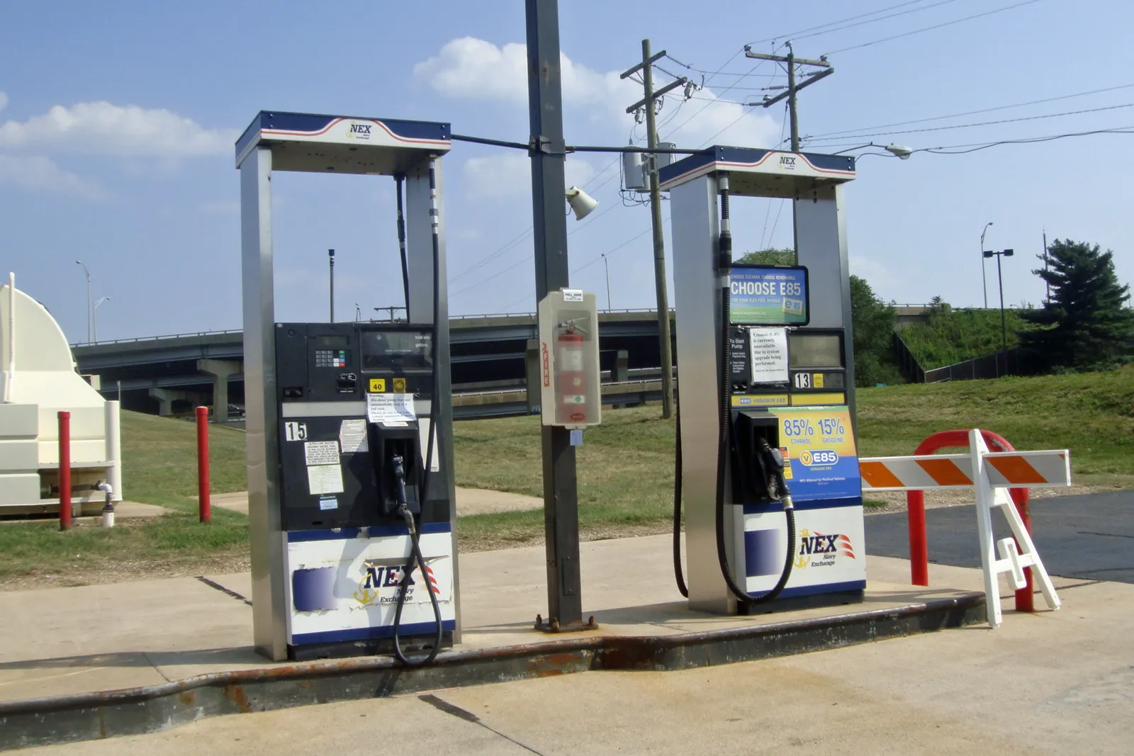 Fuel pumps offering ethanol-blended gasoline
