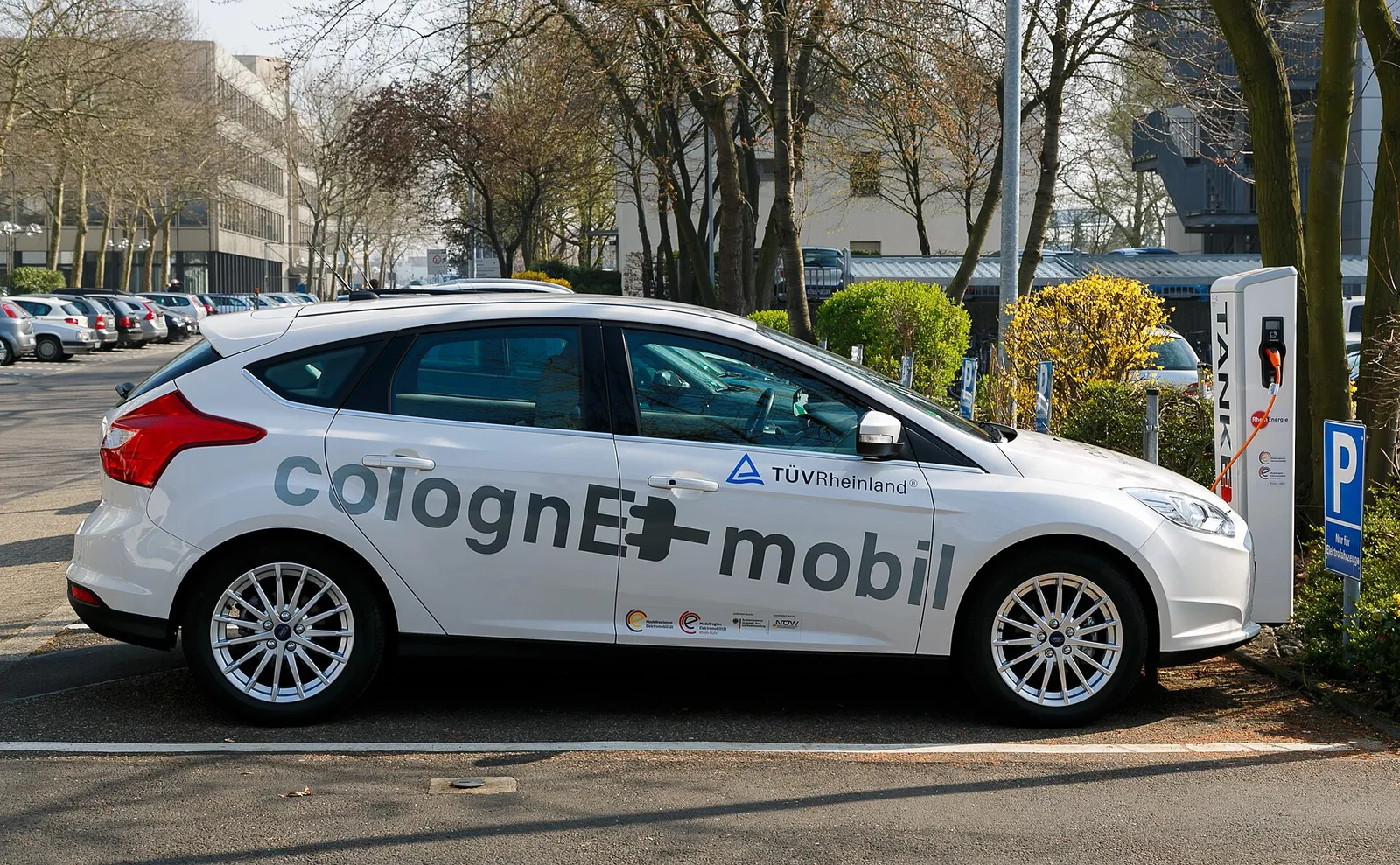 An electric vehicle charging point
