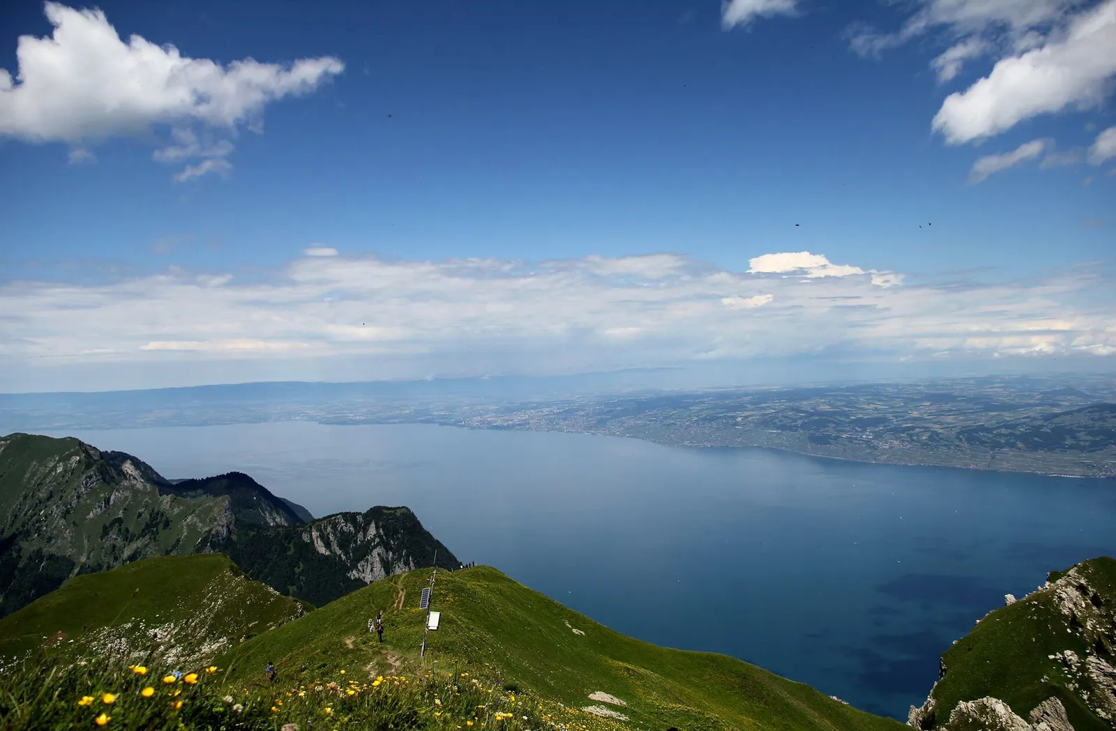 Lake Geneva and the city of Lausanne, Switzerland
