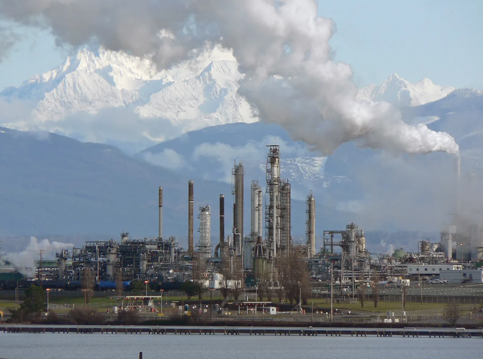An oil refinery