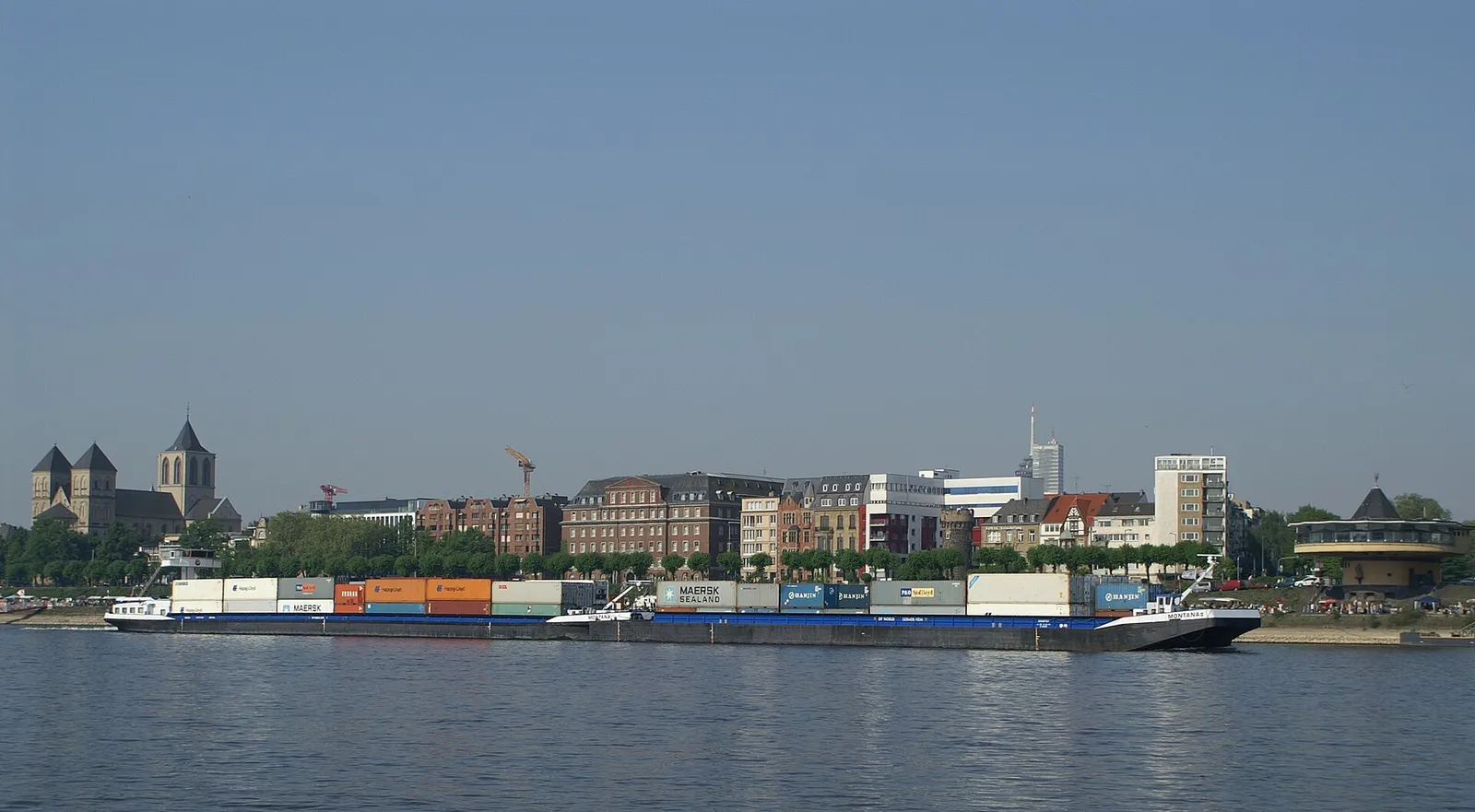 A container ship carrying cargo