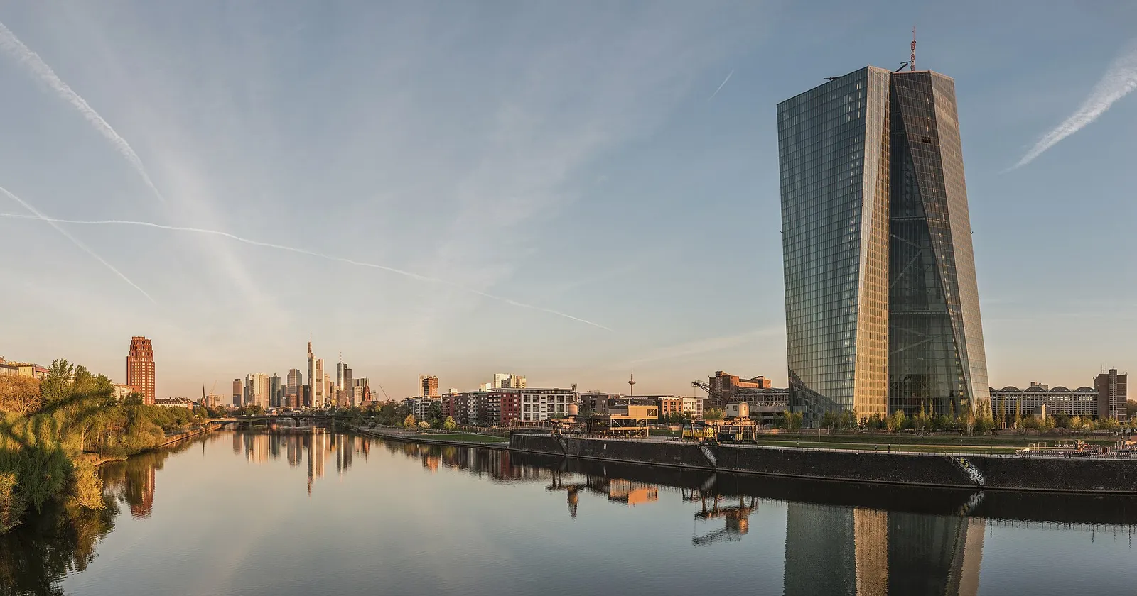 The Seat of the European Central Bank in Frankfurt at dawn
