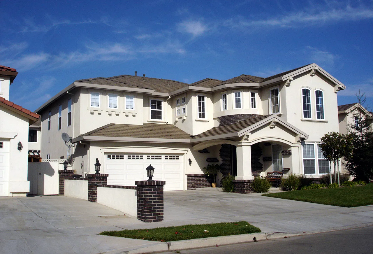 A residential neighborhood of single-family homes