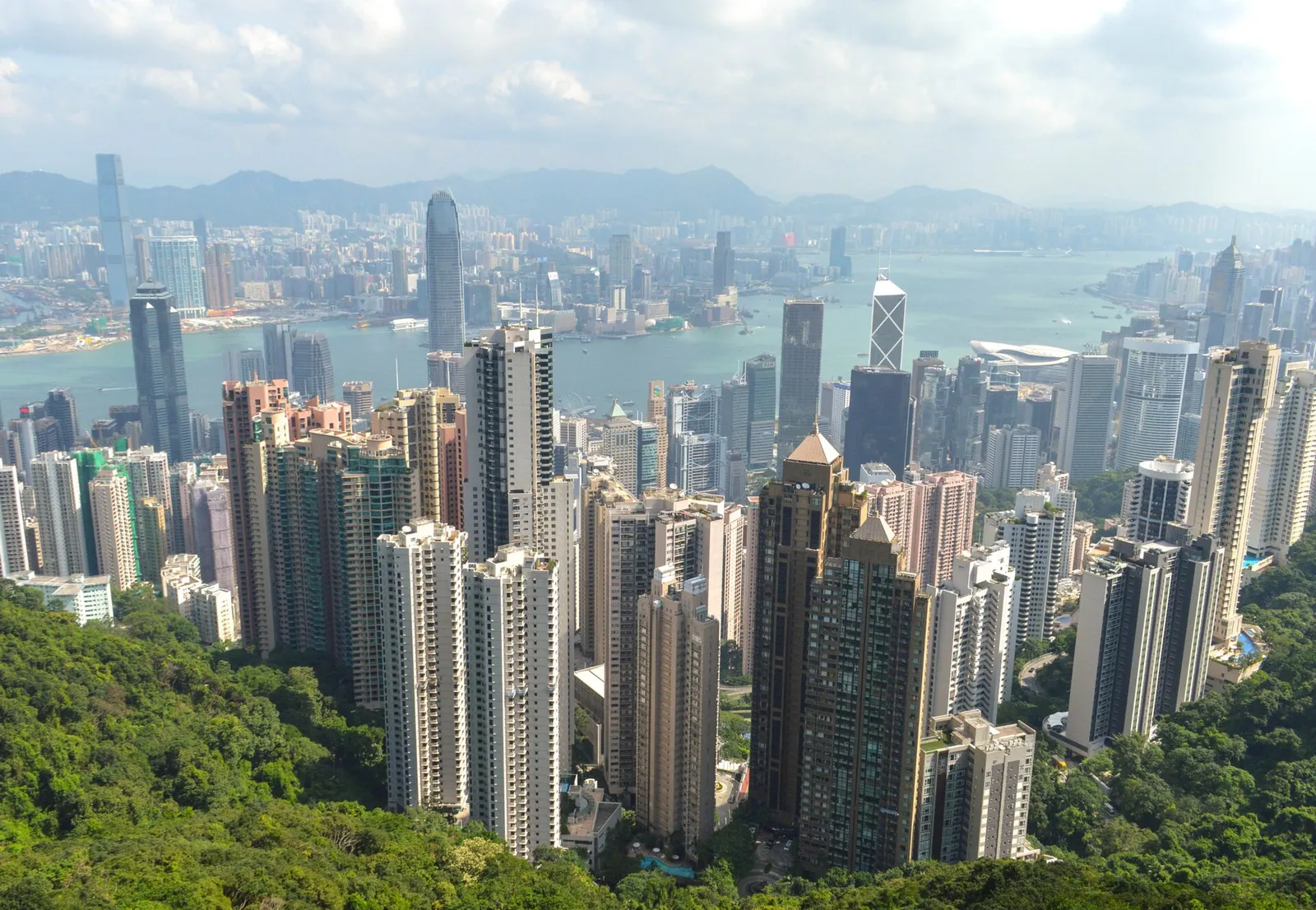 The Hong Kong skyline