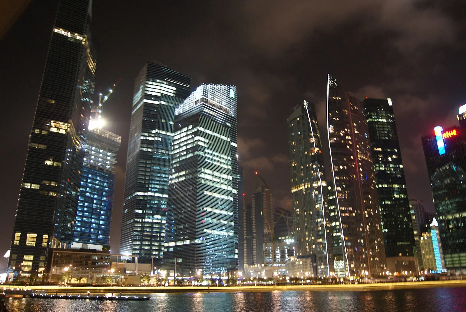 The Marina Bay financial district in Singapore