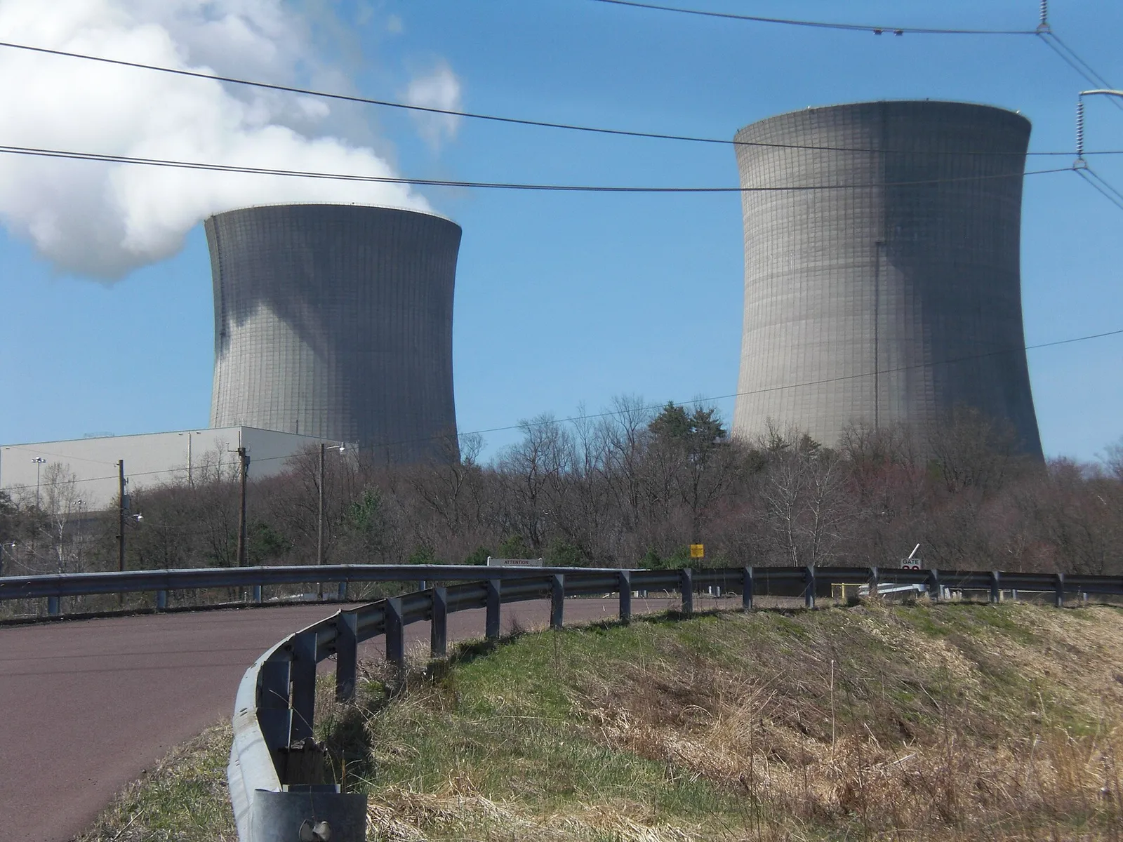 Cooling towers at a nuclear power plant