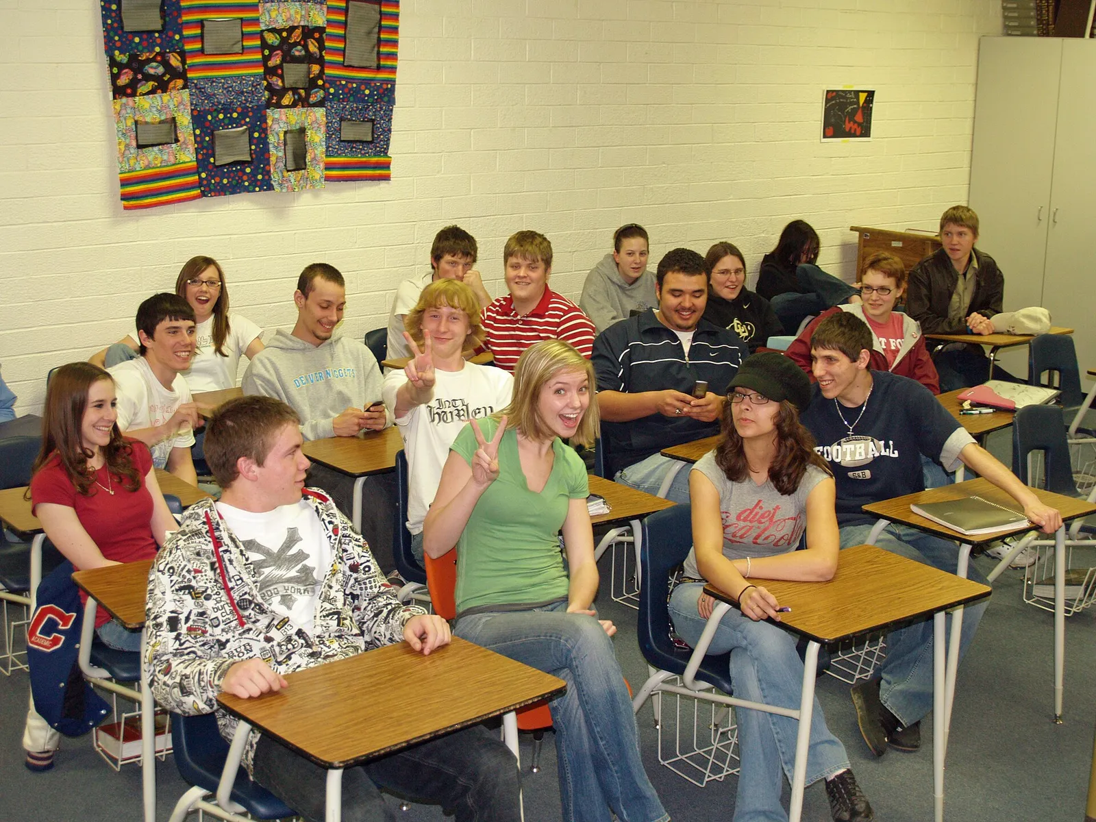 A high-school classroom