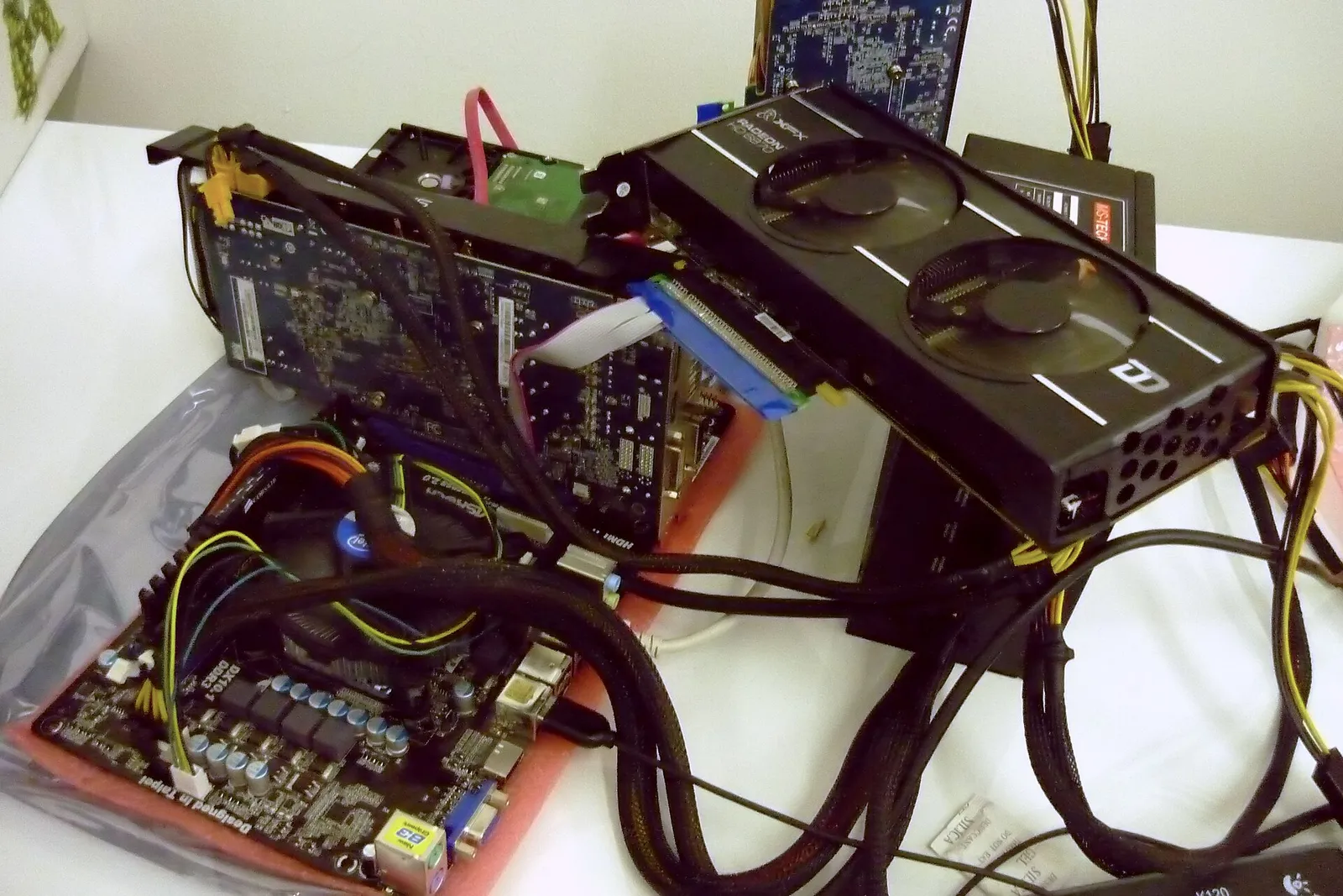A Bitcoin mining rig