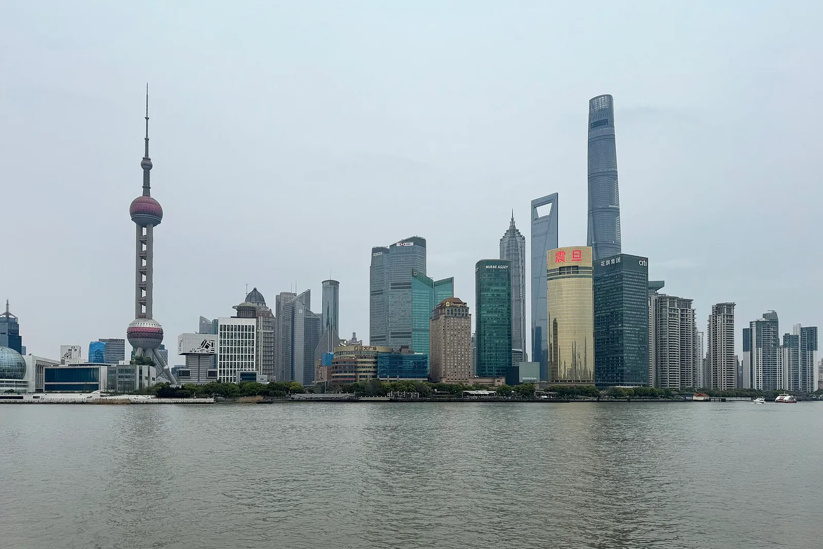 The skyline of Shanghai's financial district
