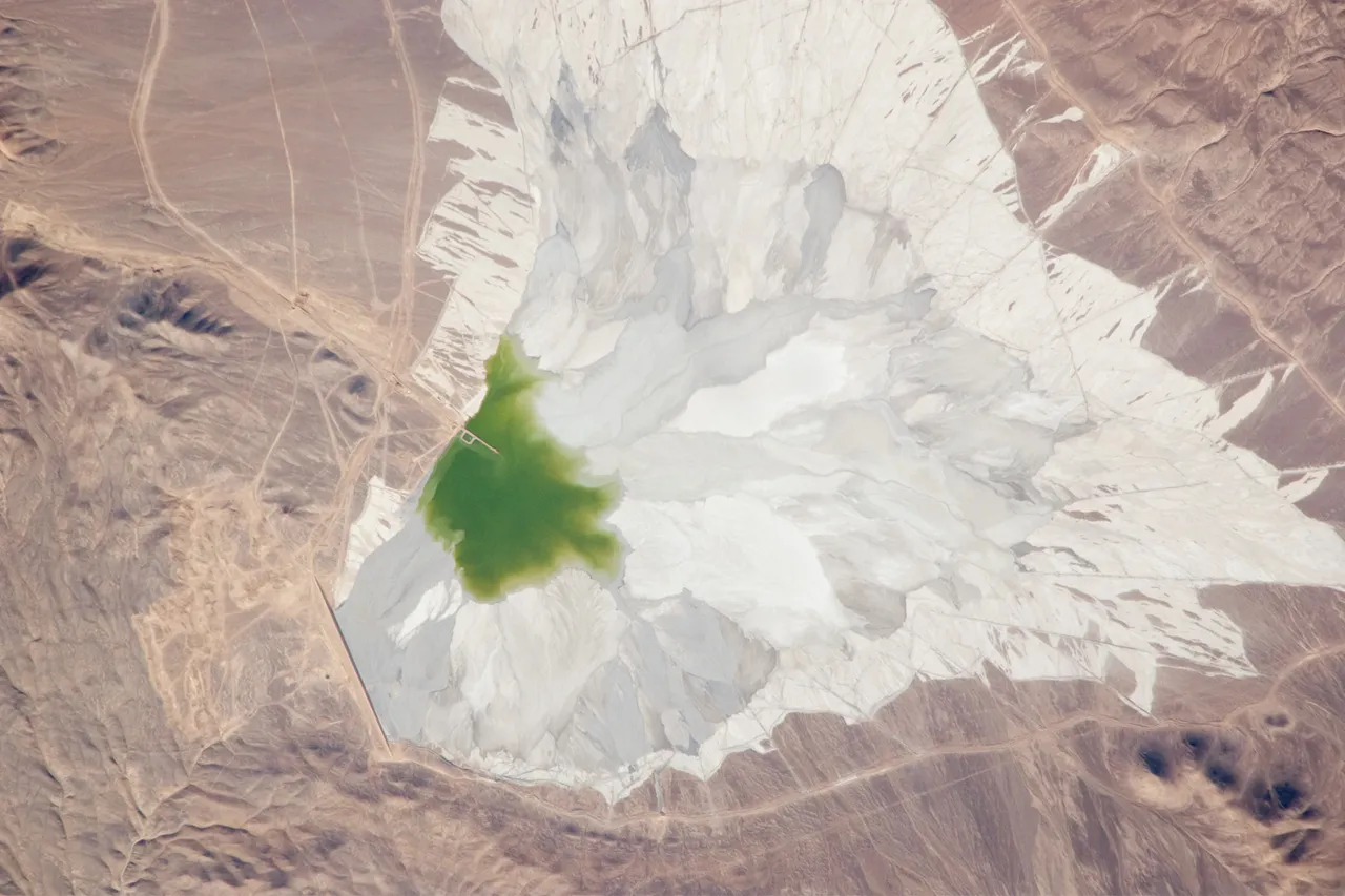 Aerial view of the Escondida copper mine in Chile's Atacama Desert