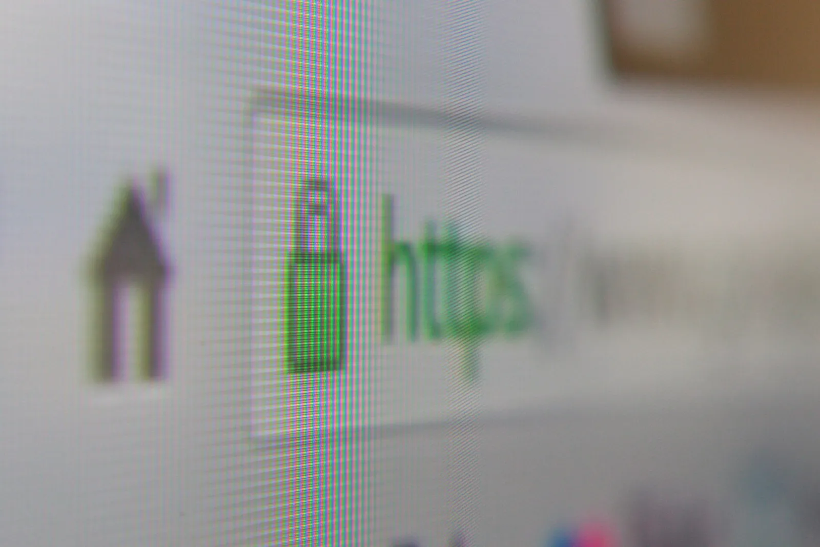 A web browser address bar with a security padlock