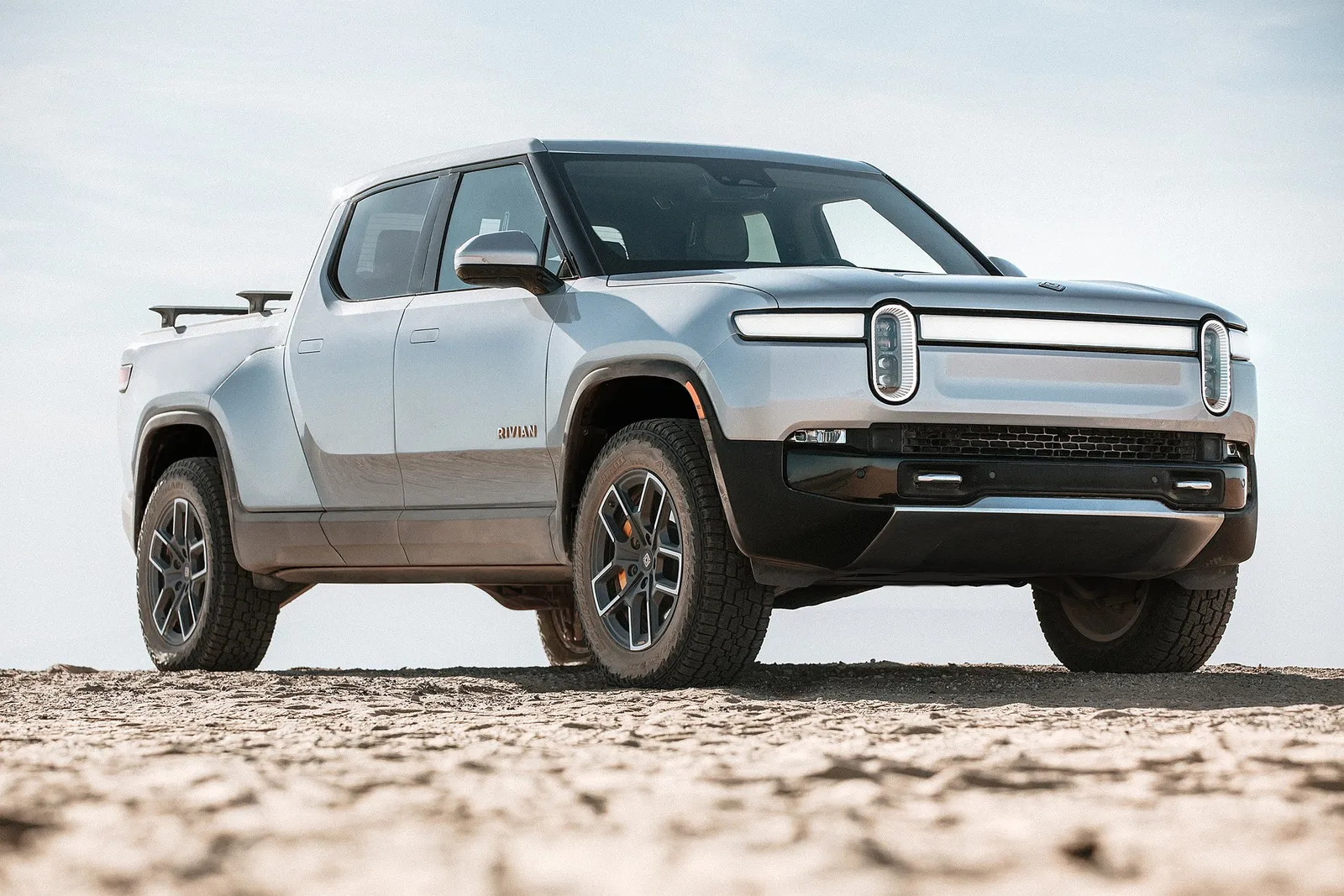 A Rivian R1T electric pickup truck
