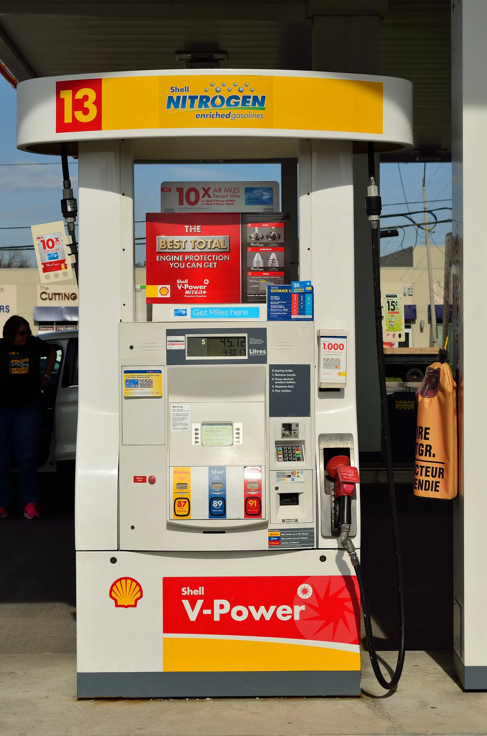A gasoline pump at a fuel station