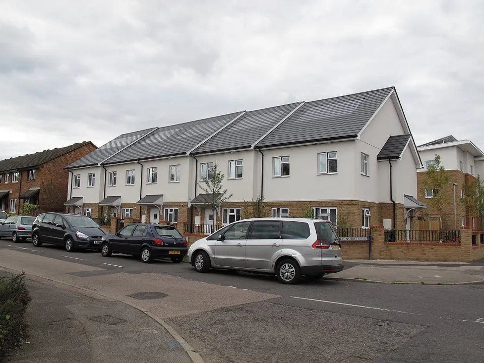 Solar tiles integrated into the roofs of houses