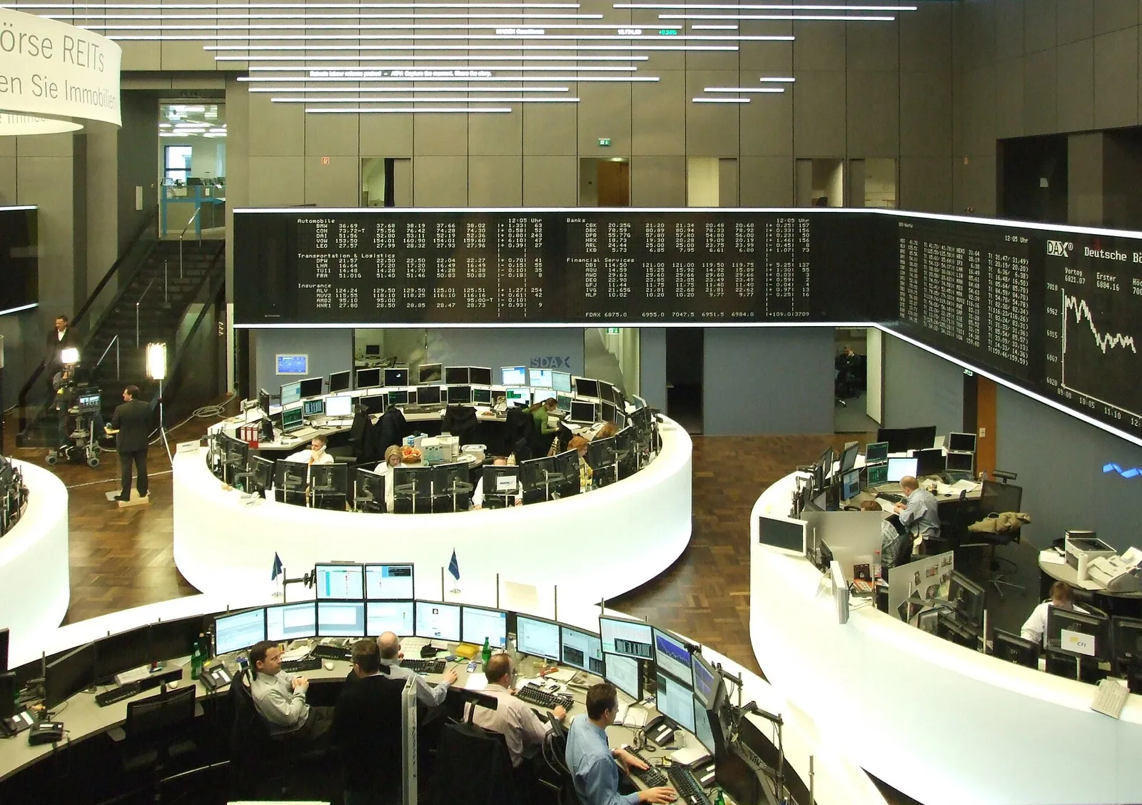 A stock exchange trading floor