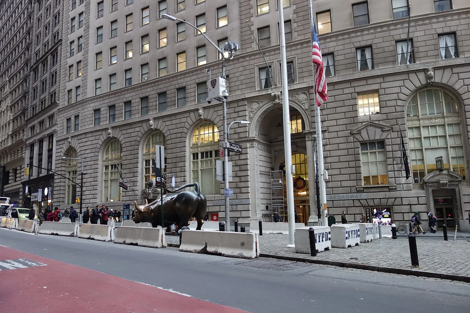 The Charging Bull statue in New York's financial district