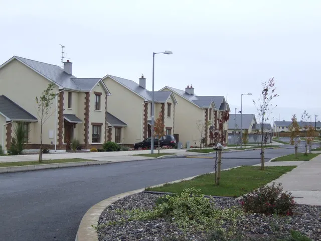 Newly built houses on a UK housing estate