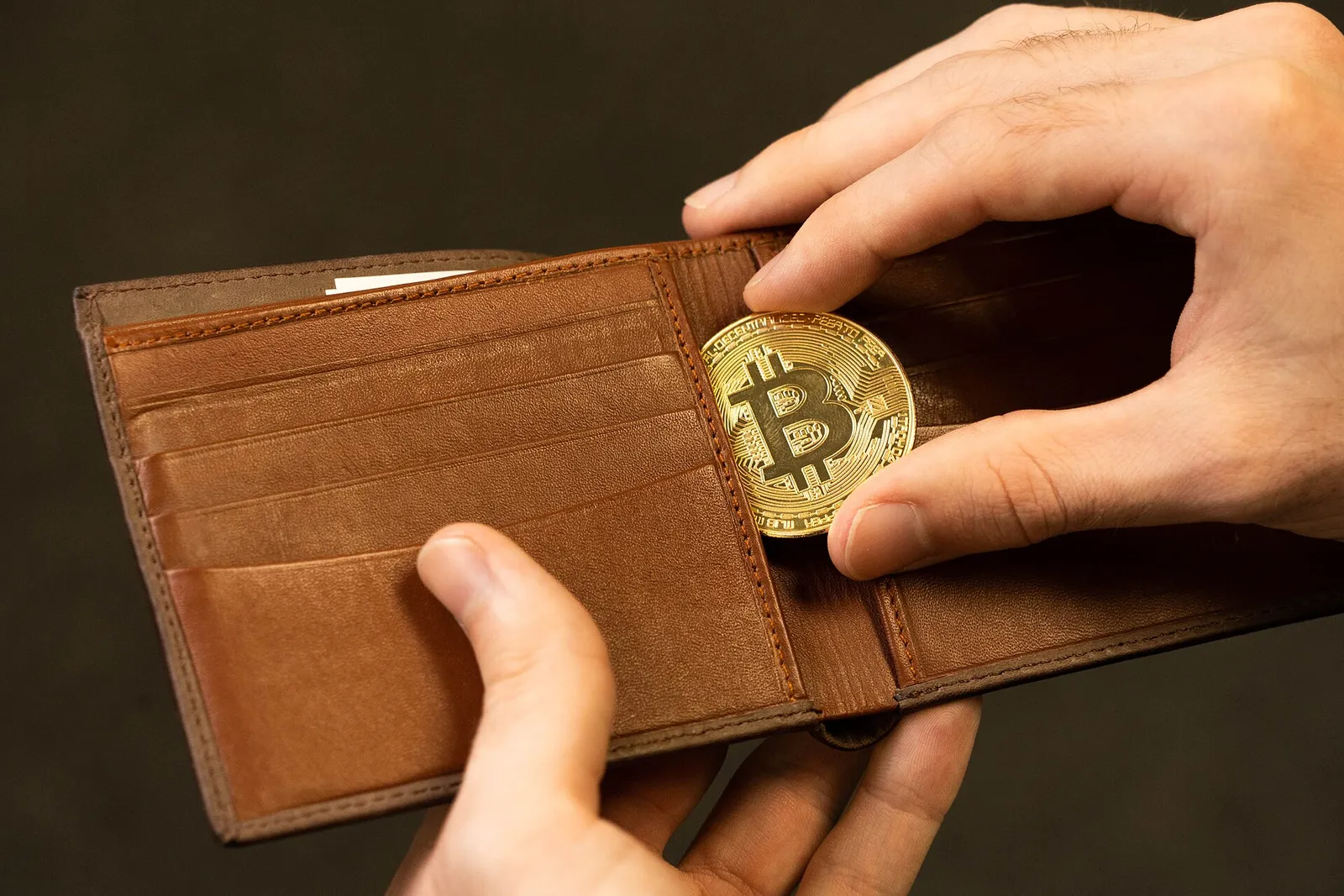 A physical token representing bitcoin