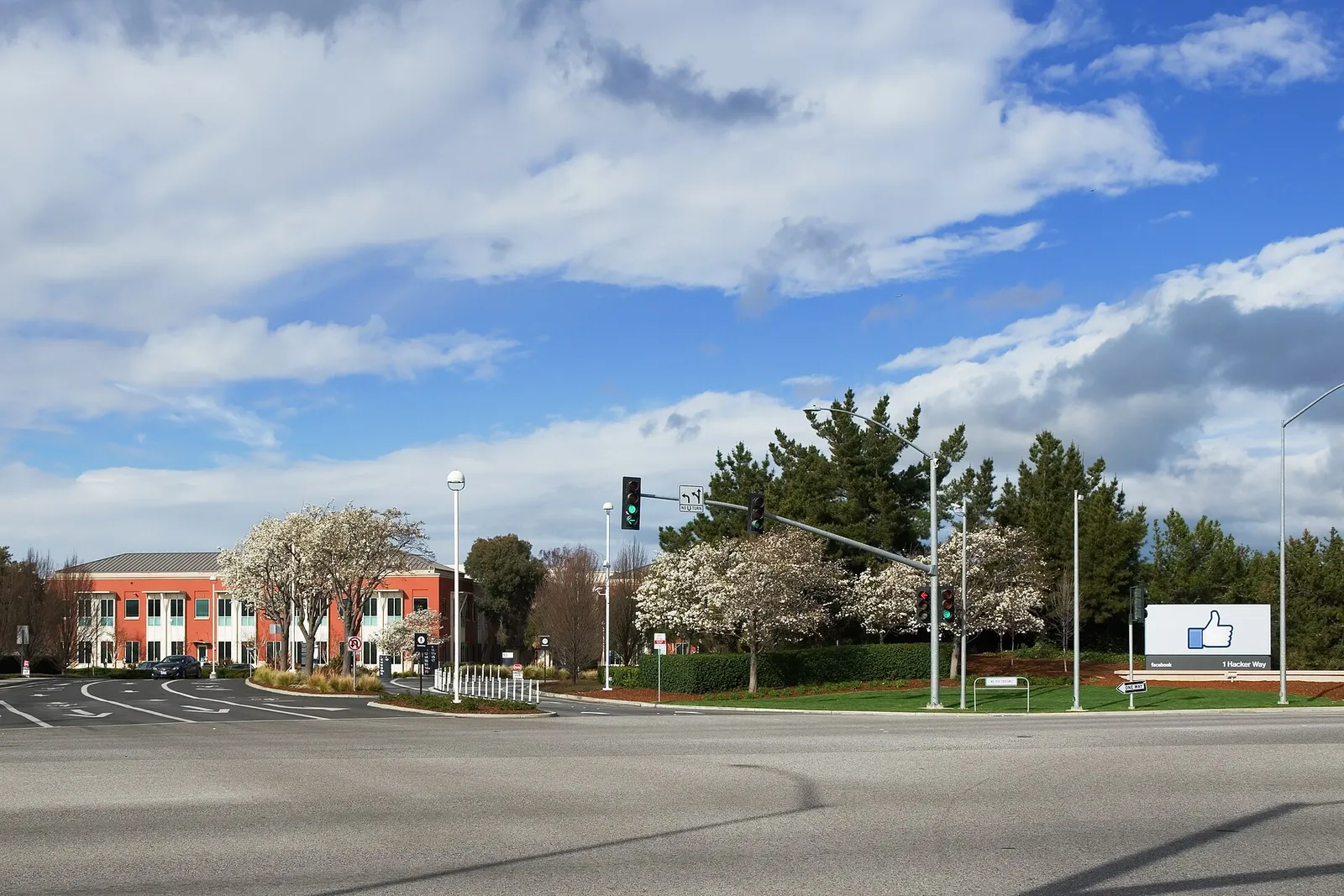 Meta's headquarters at 1 Hacker Way in Menlo Park, California