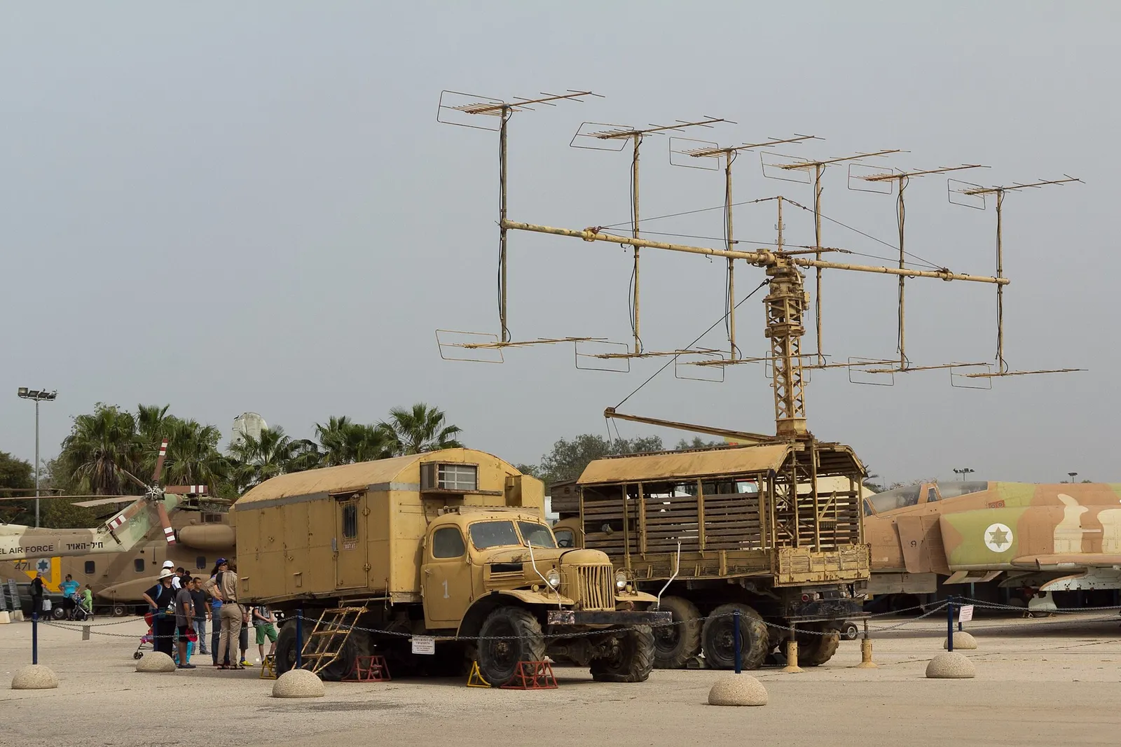 A military air-defense radar antenna