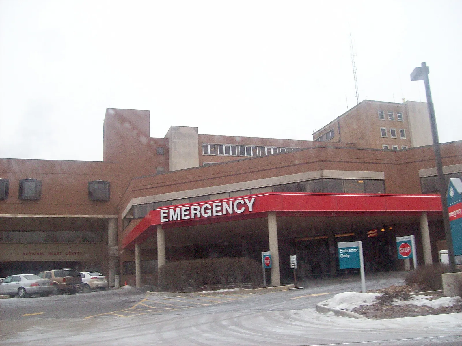 The emergency entrance of a US hospital