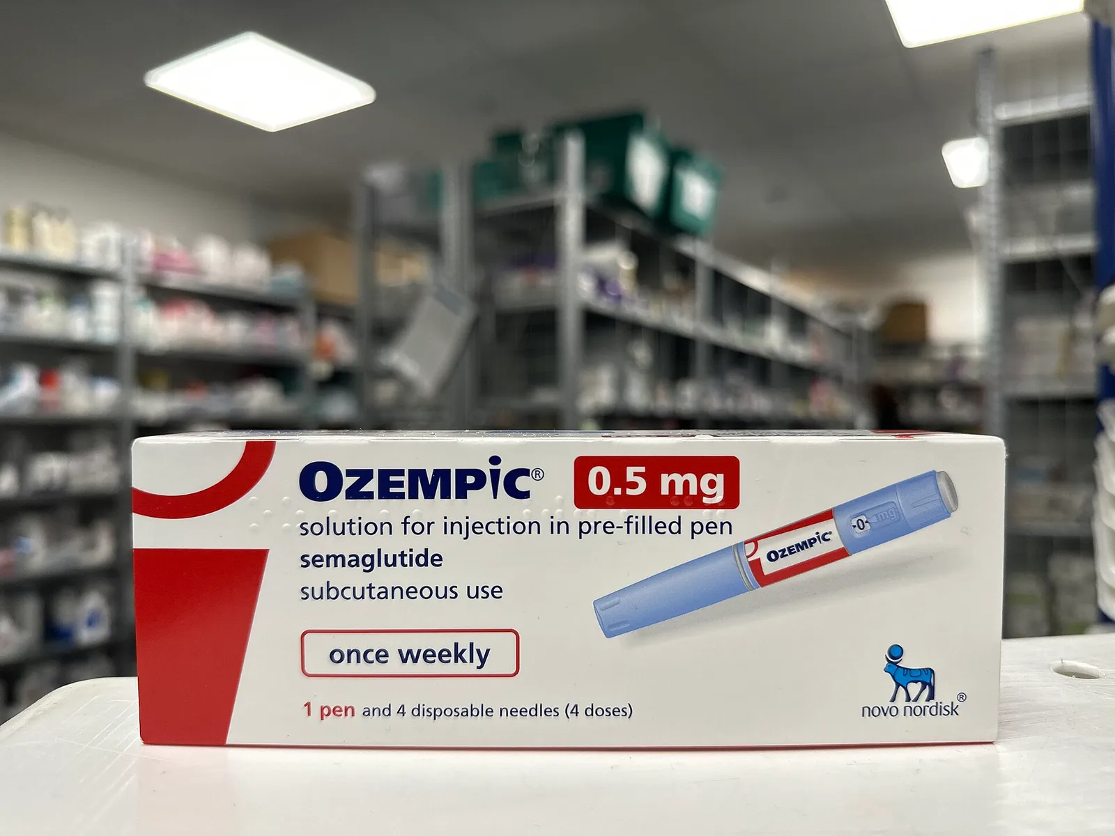 A pack of semaglutide, the Novo Nordisk drug sold as Ozempic and Wegovy