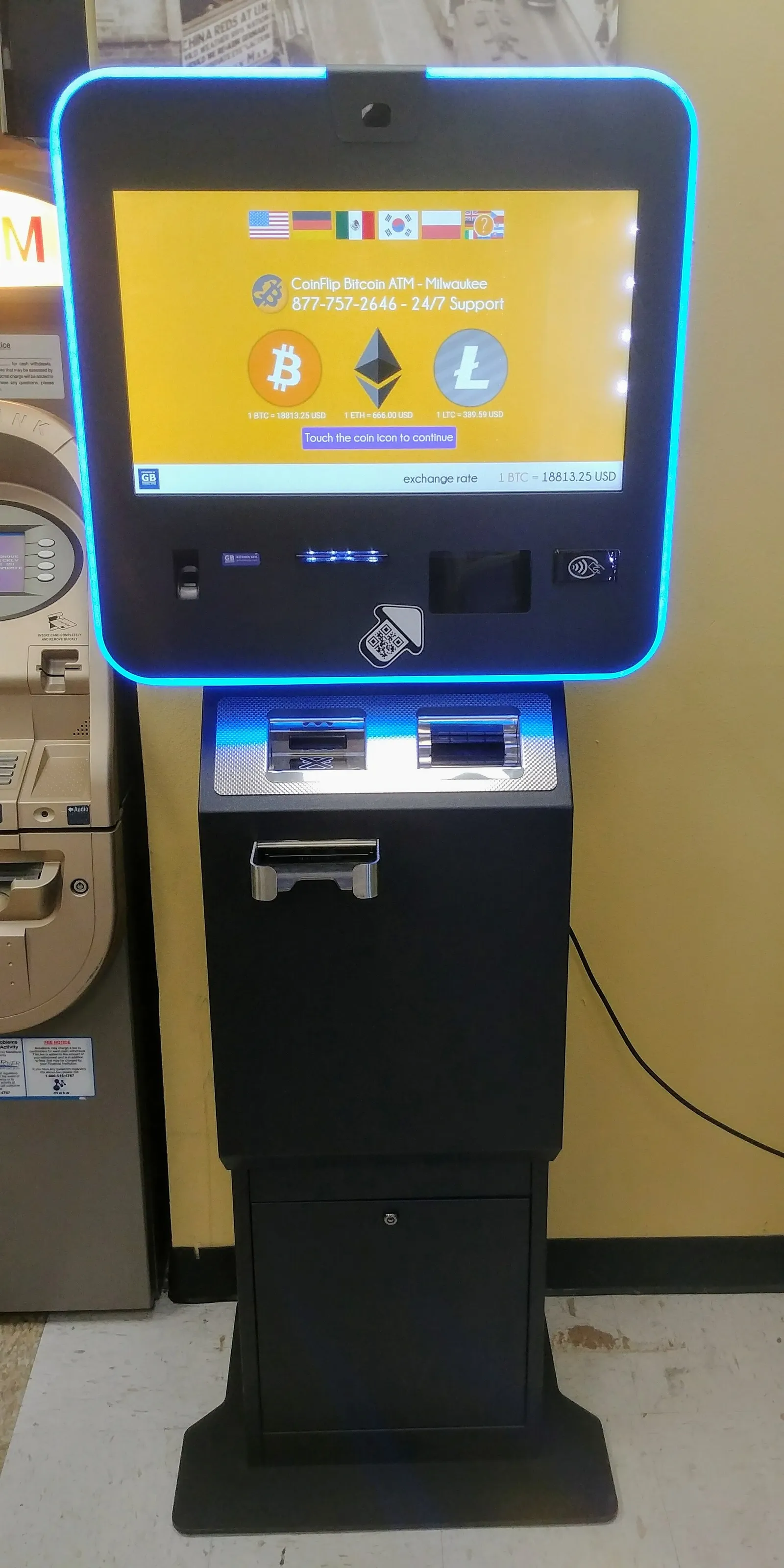 A cryptocurrency ATM