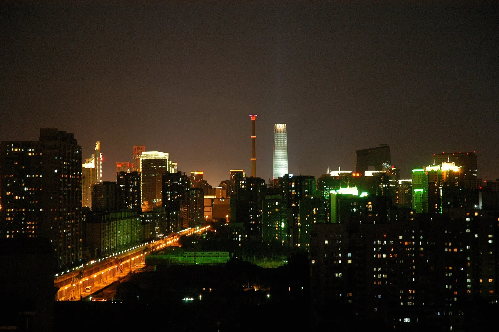 The Beijing skyline at night