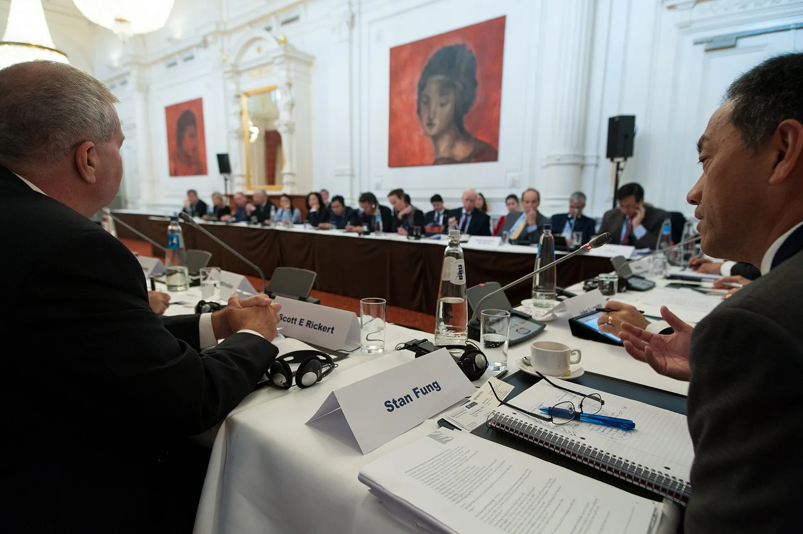 Executives at a boardroom meeting