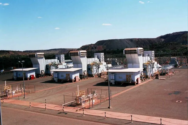 Gas-turbine units at an electricity generating power station
