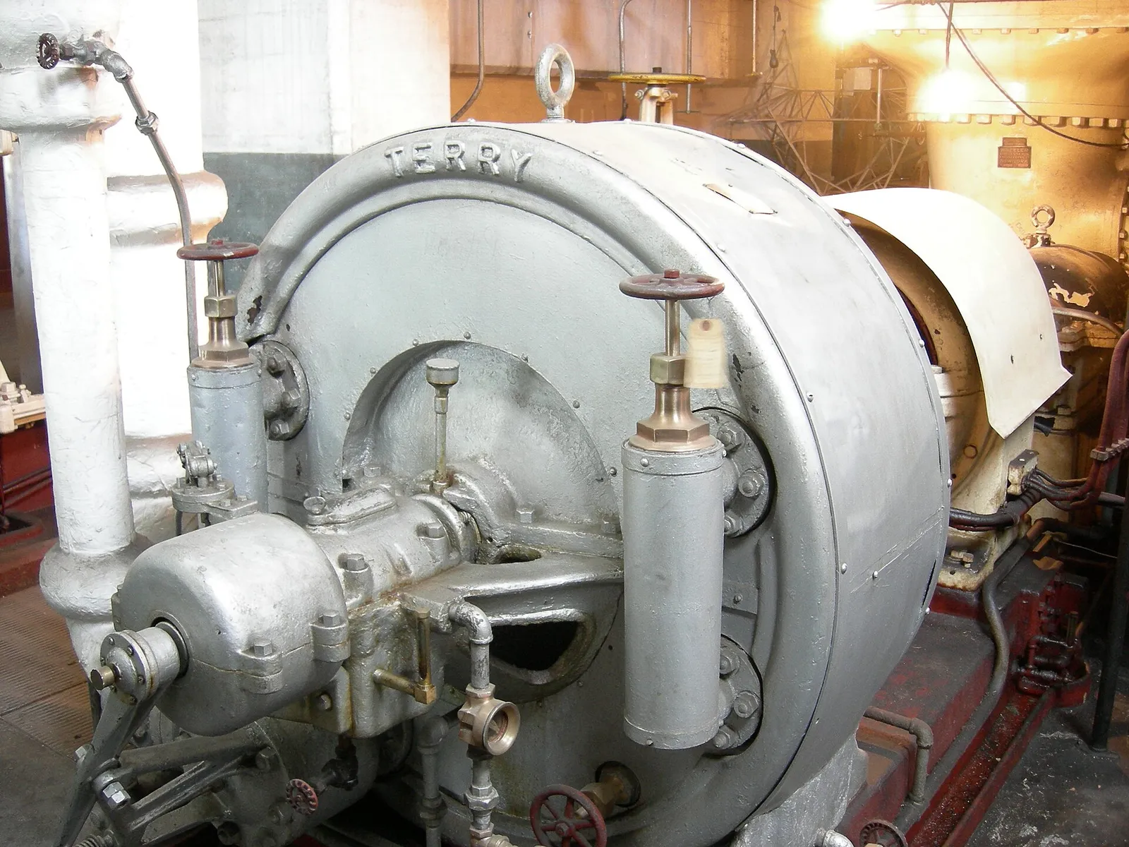 A large industrial turbine generator