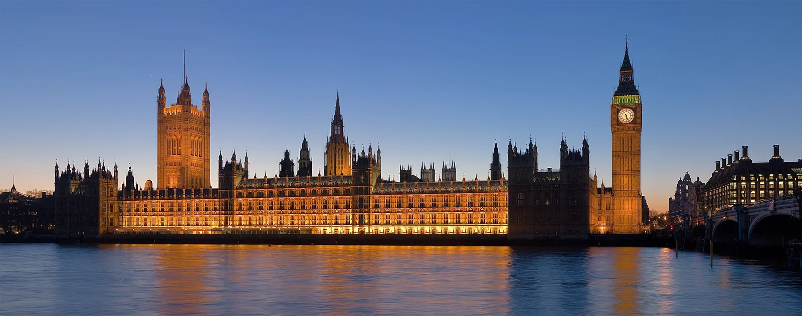 The Palace of Westminster, home of the UK Parliament, in London