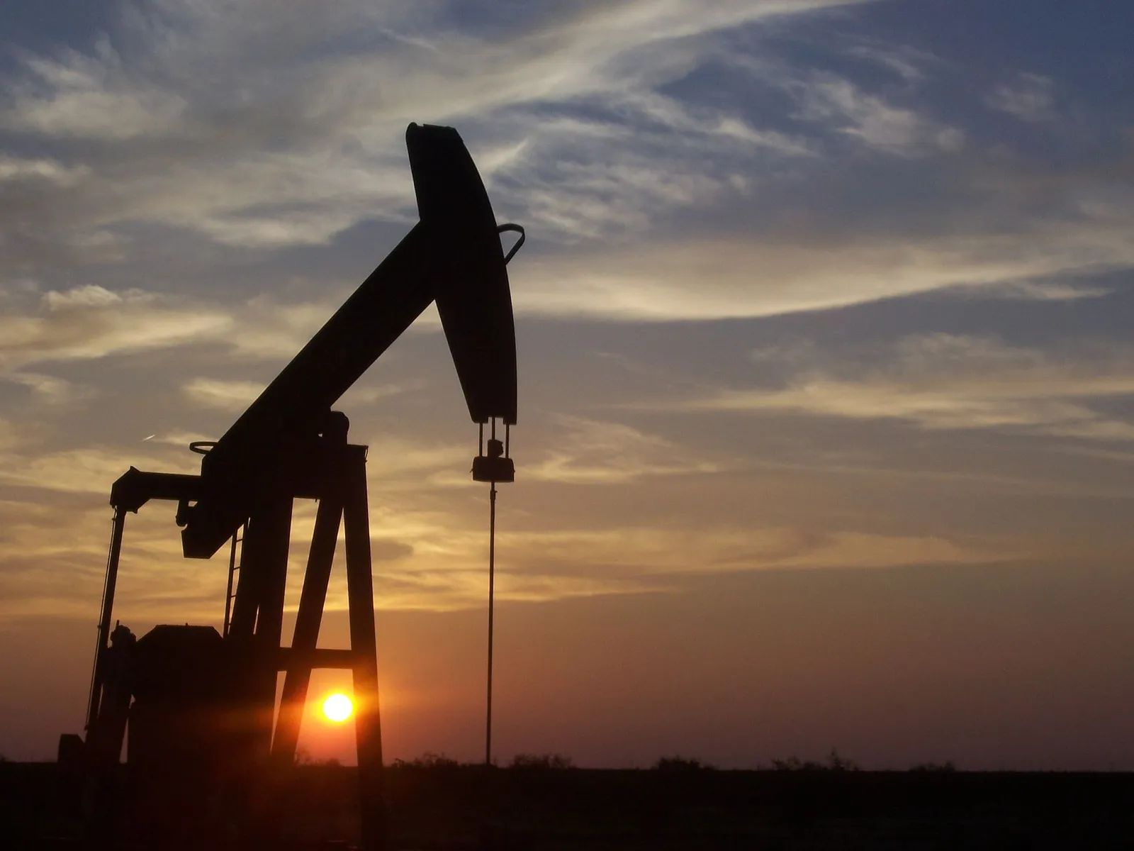 A pumpjack extracting crude oil in West Texas