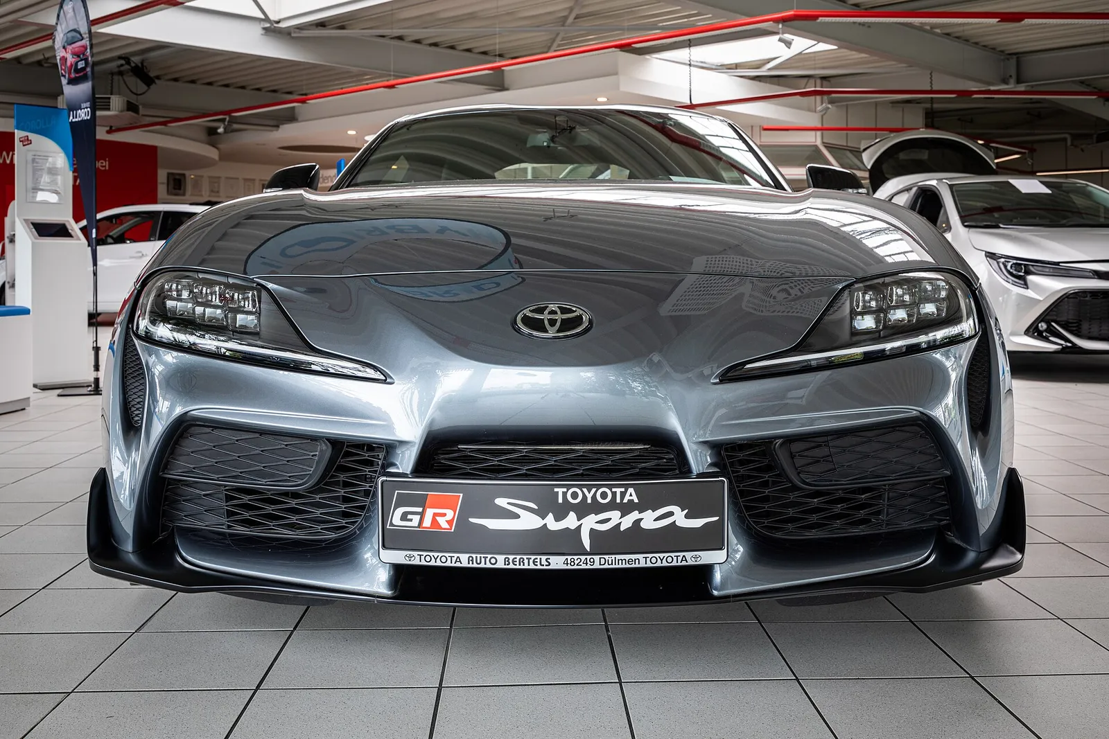 A Toyota car at a dealership