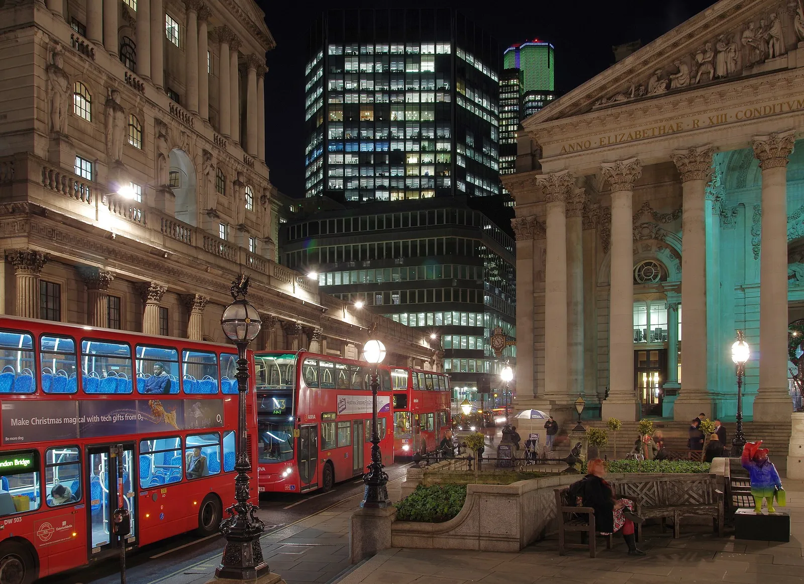 The Bank of England on Threadneedle Street in the City of London