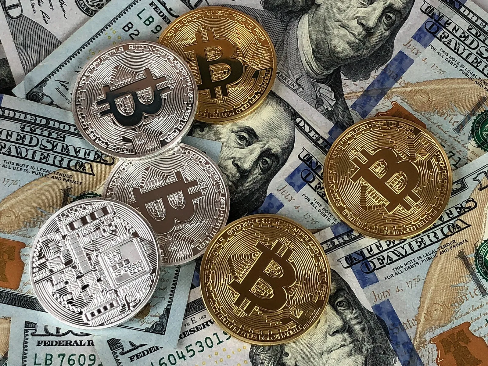 A physical token representing Bitcoin