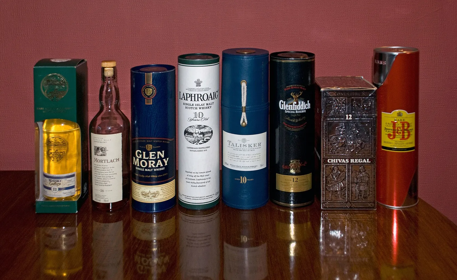 Bottles of Scotch whisky