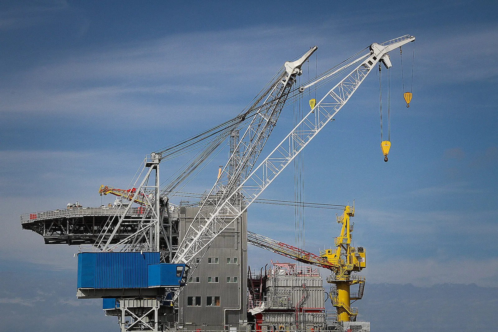 An oil and gas platform in the North Sea