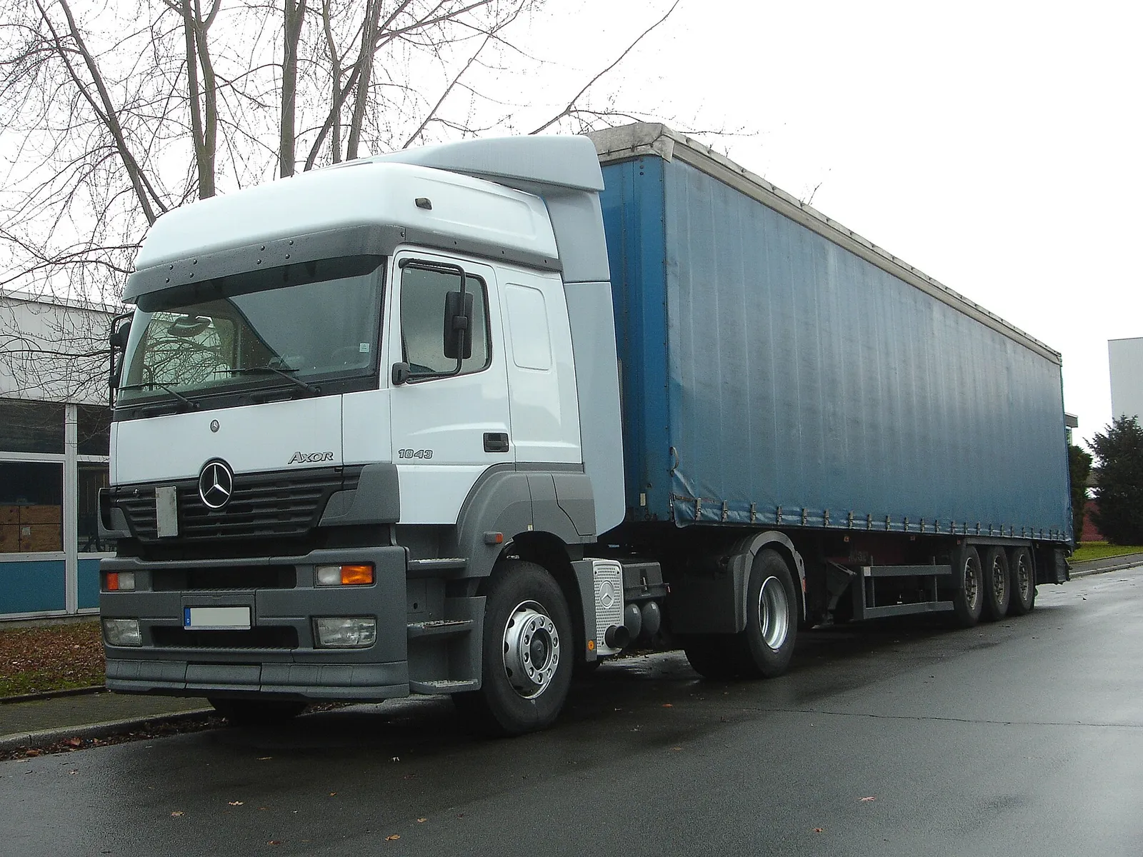A Mercedes-Benz articulated truck, one of Daimler Truck's brands
