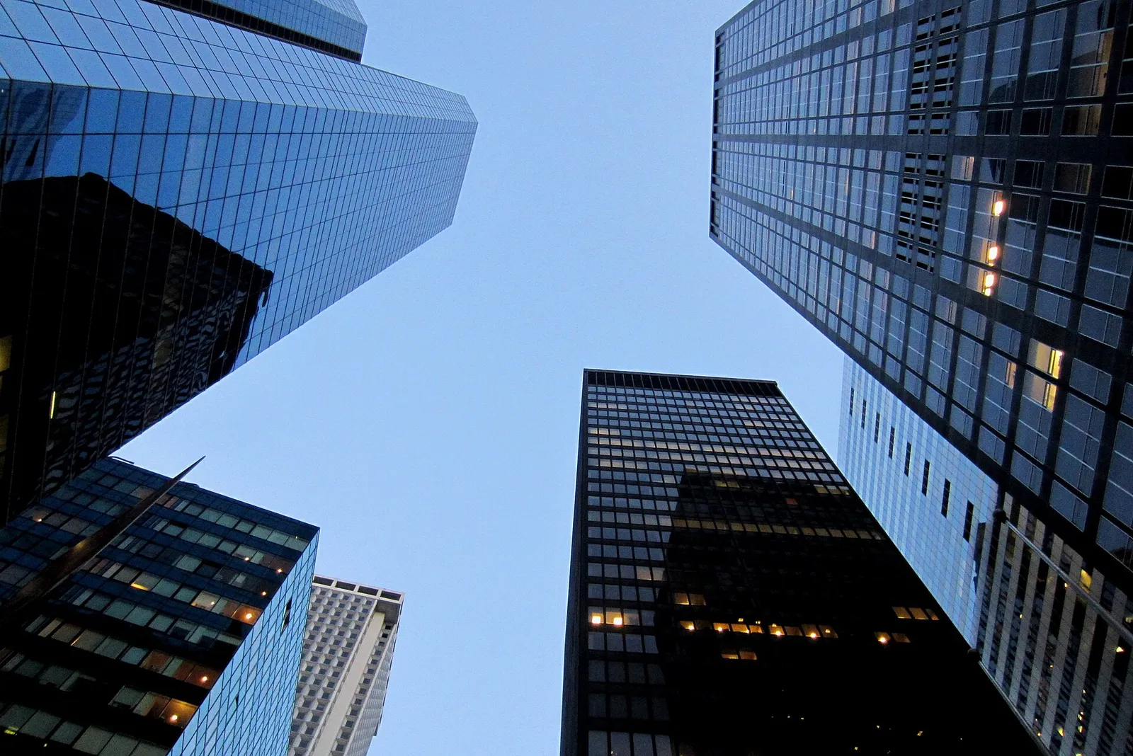 Skyscrapers in Manhattan's financial district