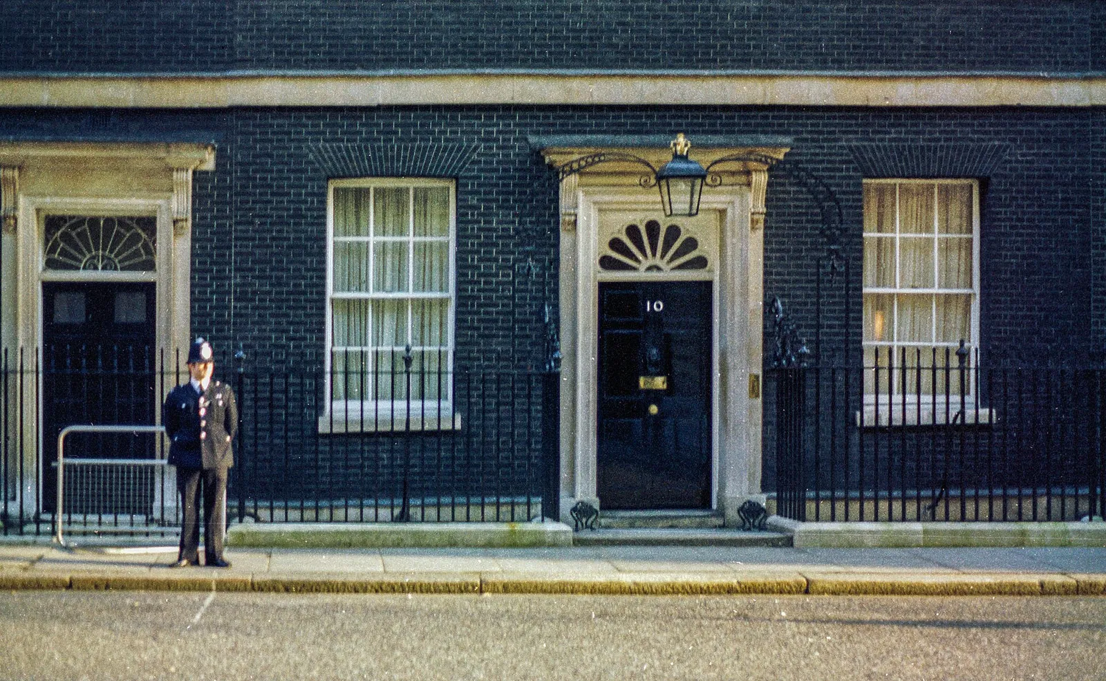The door of 10 Downing Street, the UK prime minister's residence