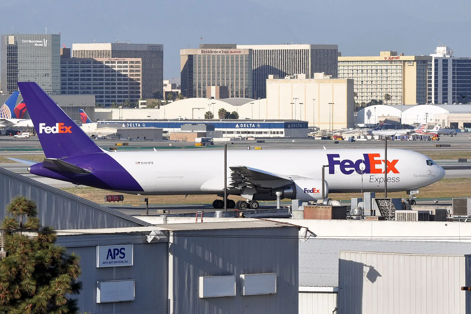 A FedEx Boeing 767-300F freighter