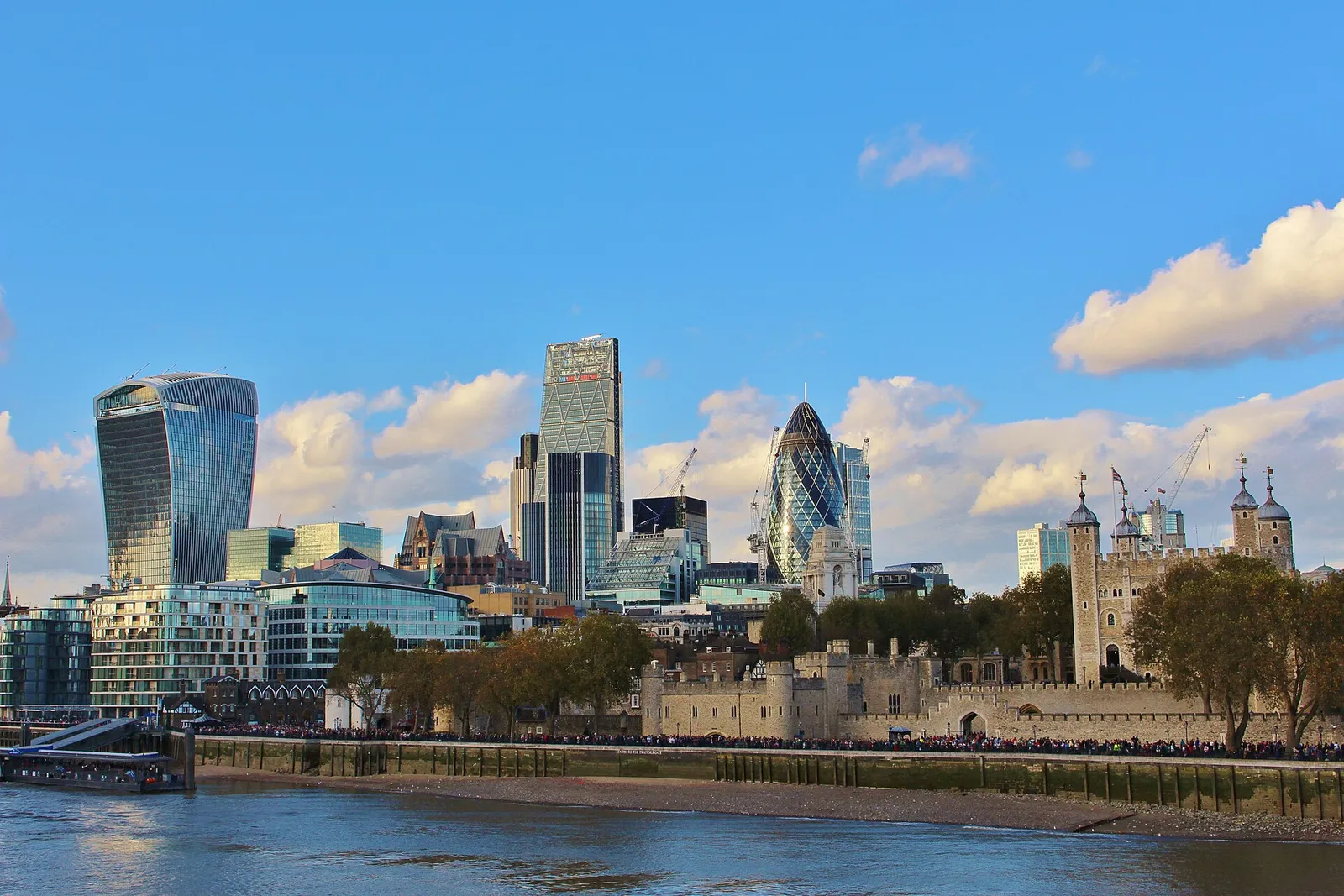 The City of London financial district skyline